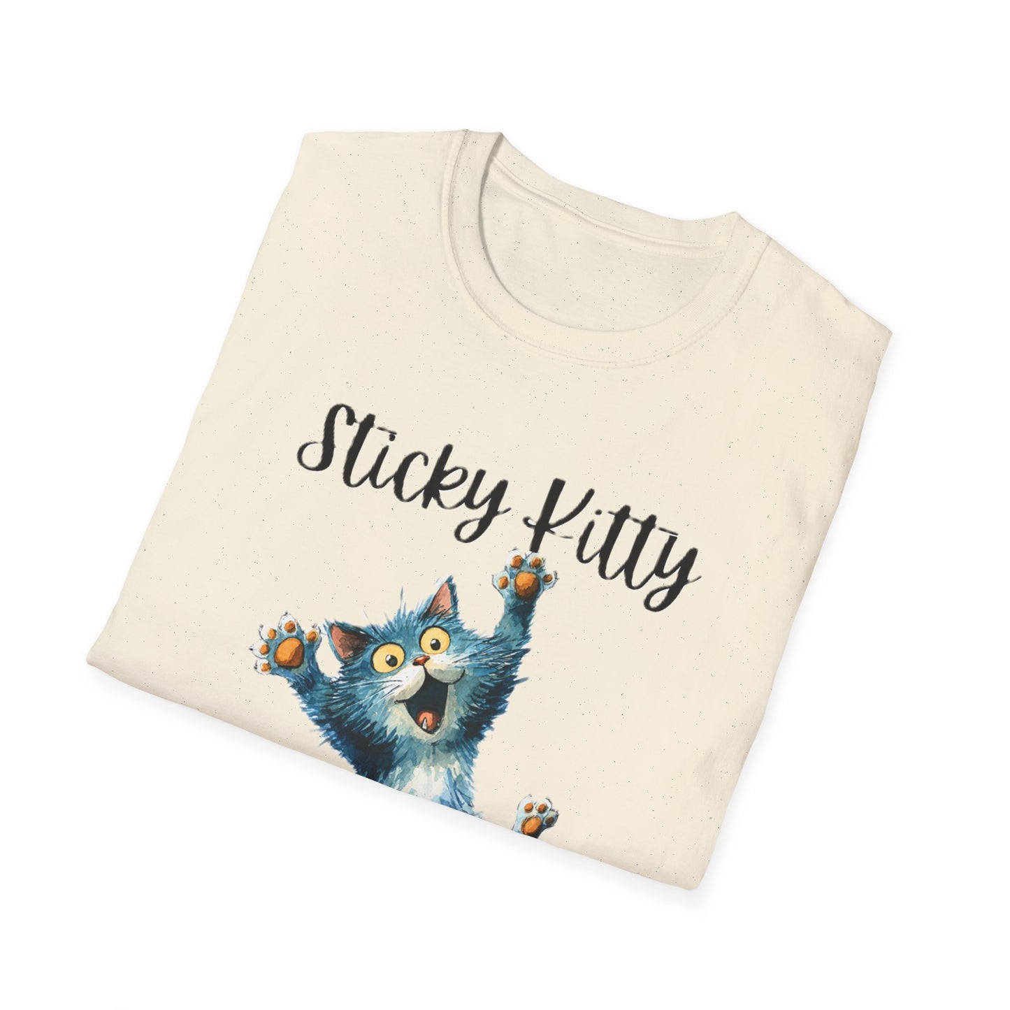 Sticky Kitty Town Unisex T-Shirt, Cute Cat Tee, Pet Lover Gift, Casual Wear, Animal Lover T-Shirt, Fun Graphic Tee