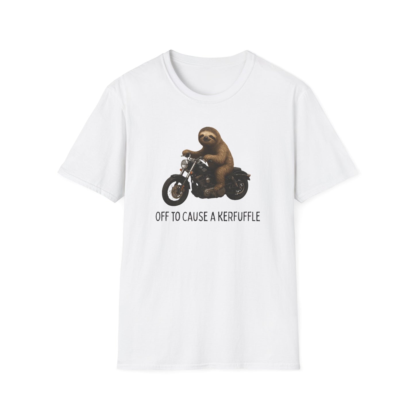 Cool Sloth Motorcycle Unisex T-Shirt, Funny Graphic Tee, Gifts for Him, Casual Wear, Animal Lover Gift, Birthday Present