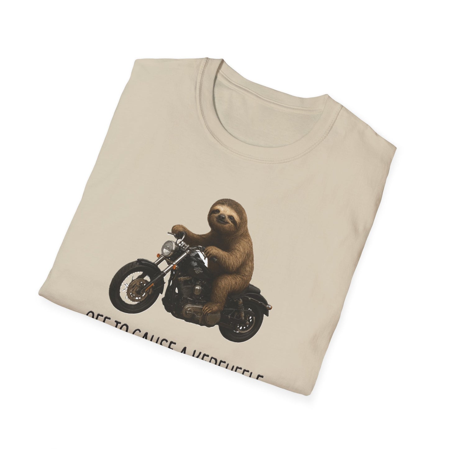 Cool Sloth Motorcycle Unisex T-Shirt, Funny Graphic Tee, Gifts for Him, Casual Wear, Animal Lover Gift, Birthday Present