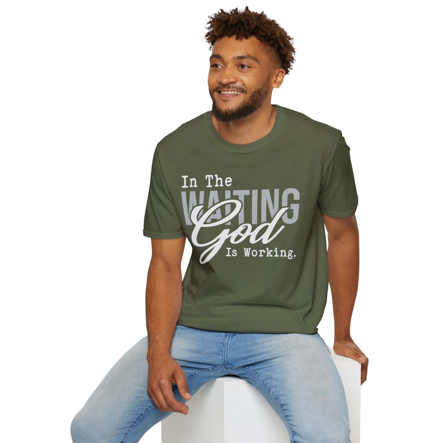 Faith-Inspired Unisex T-Shirt – Waiting on God Design, Spiritual Shirt, Christian Gift, Inspirational Apparel, Faith-Based Wear