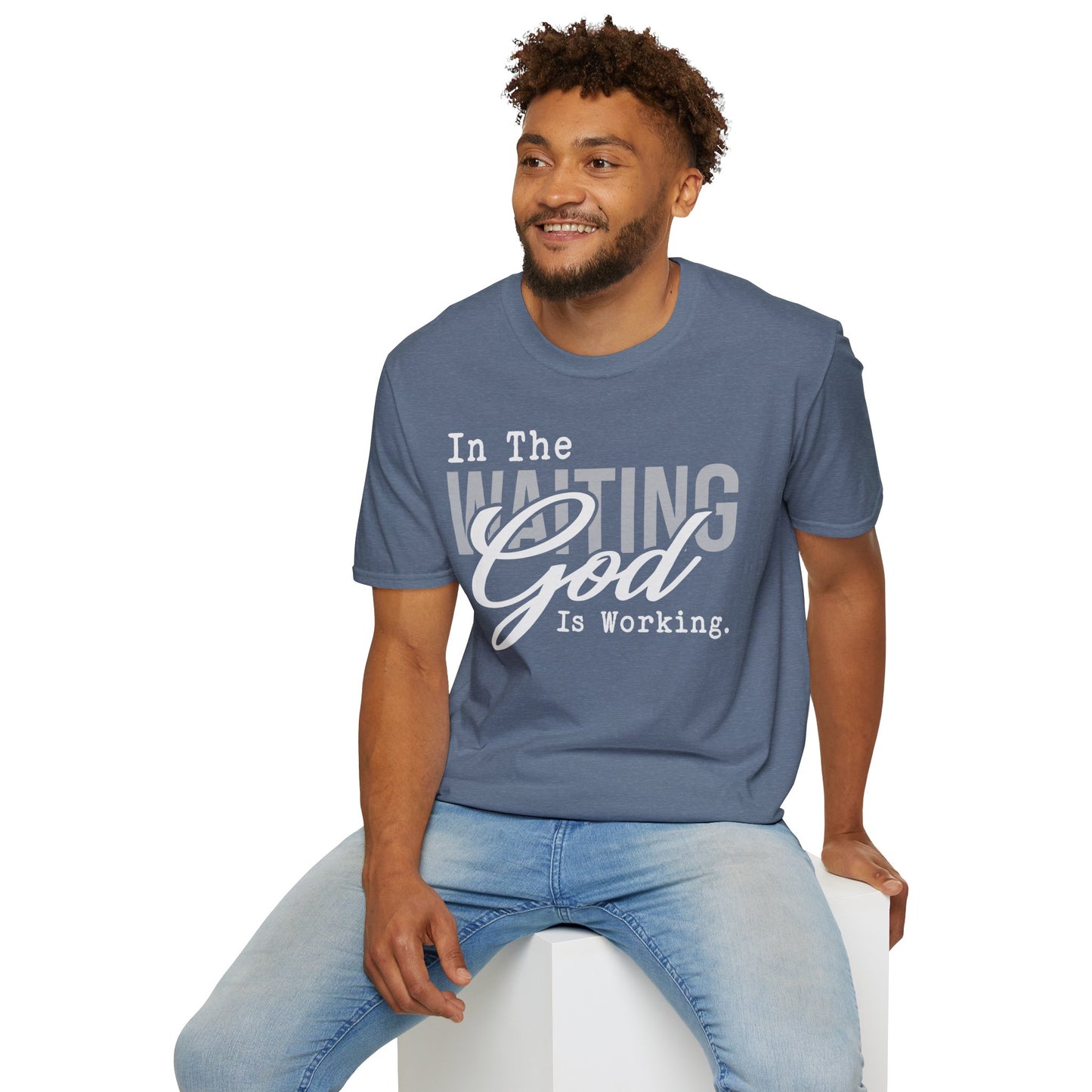 Faith-Inspired Unisex T-Shirt – Waiting on God Design, Spiritual Shirt, Christian Gift, Inspirational Apparel, Faith-Based Wear
