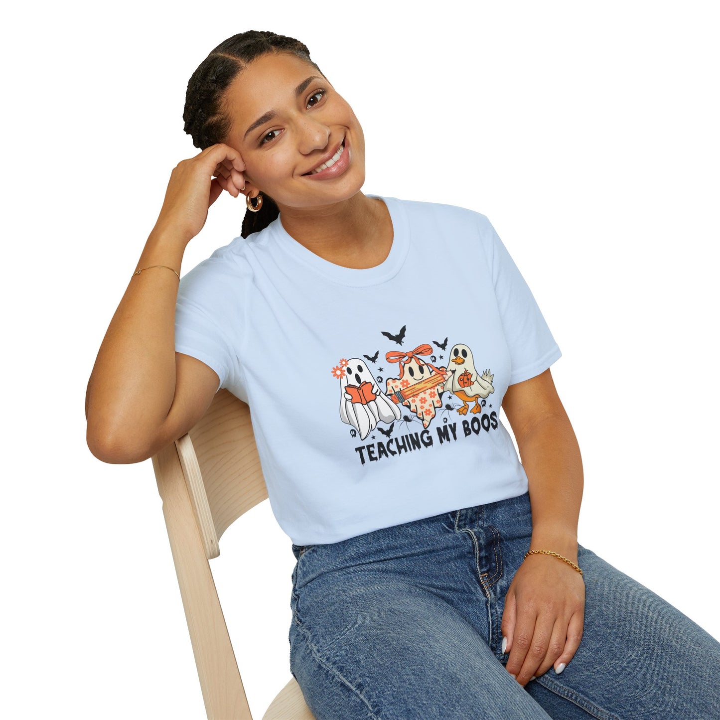 Teaching My Boos Halloween Unisex T-Shirt, Spooky Tee, Kids Play Shirt, Halloween Costume Shirt, Ghosts and Monsters Apparel