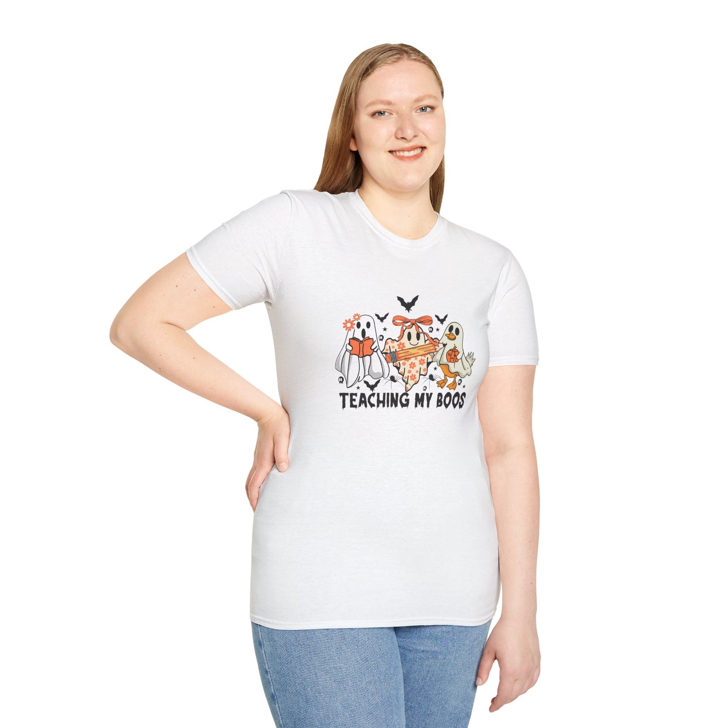 Teaching My Boos Halloween Unisex T-Shirt, Spooky Tee, Kids Play Shirt, Halloween Costume Shirt, Ghosts and Monsters Apparel