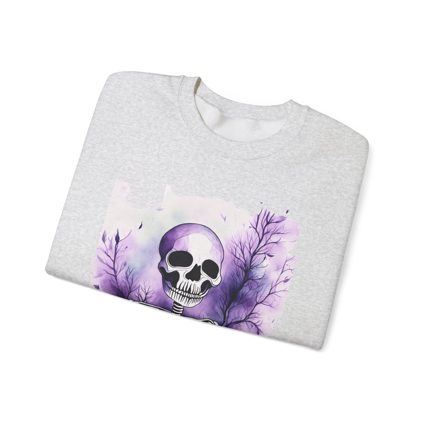 Skeleton Art Unisex Sweatshirt, Cozy Fall Fashion, Halloween Outfit, Artistic Gift, Skeleton Sweatshirt, Soft Crewneck