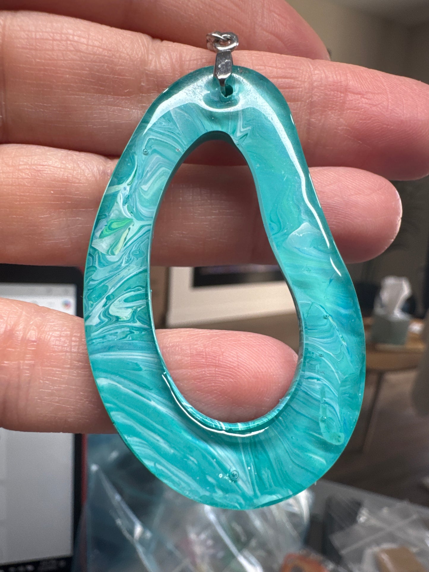 Resin Acrylic Pour Earrings