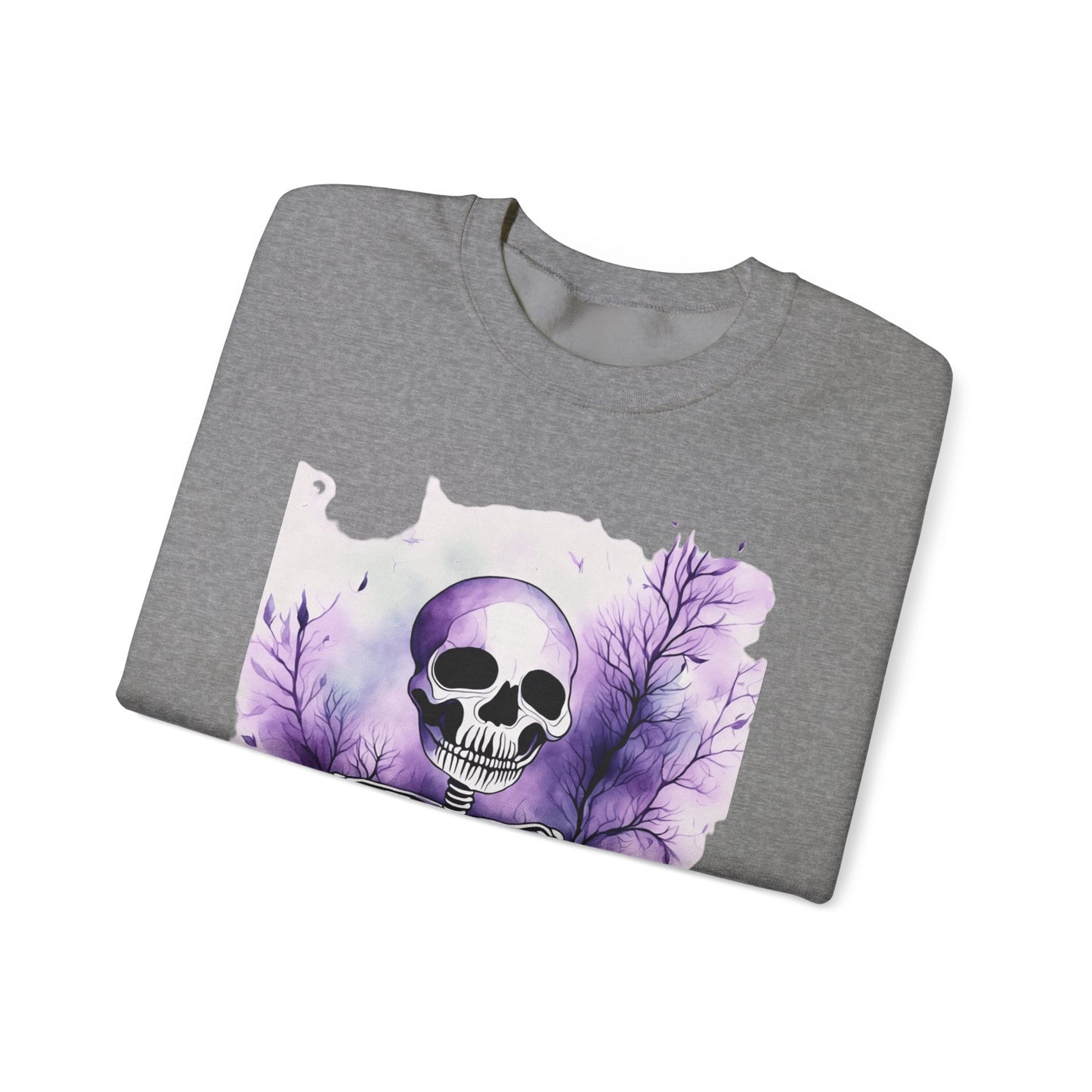 Skeleton Art Unisex Sweatshirt, Cozy Fall Fashion, Halloween Outfit, Artistic Gift, Skeleton Sweatshirt, Soft Crewneck