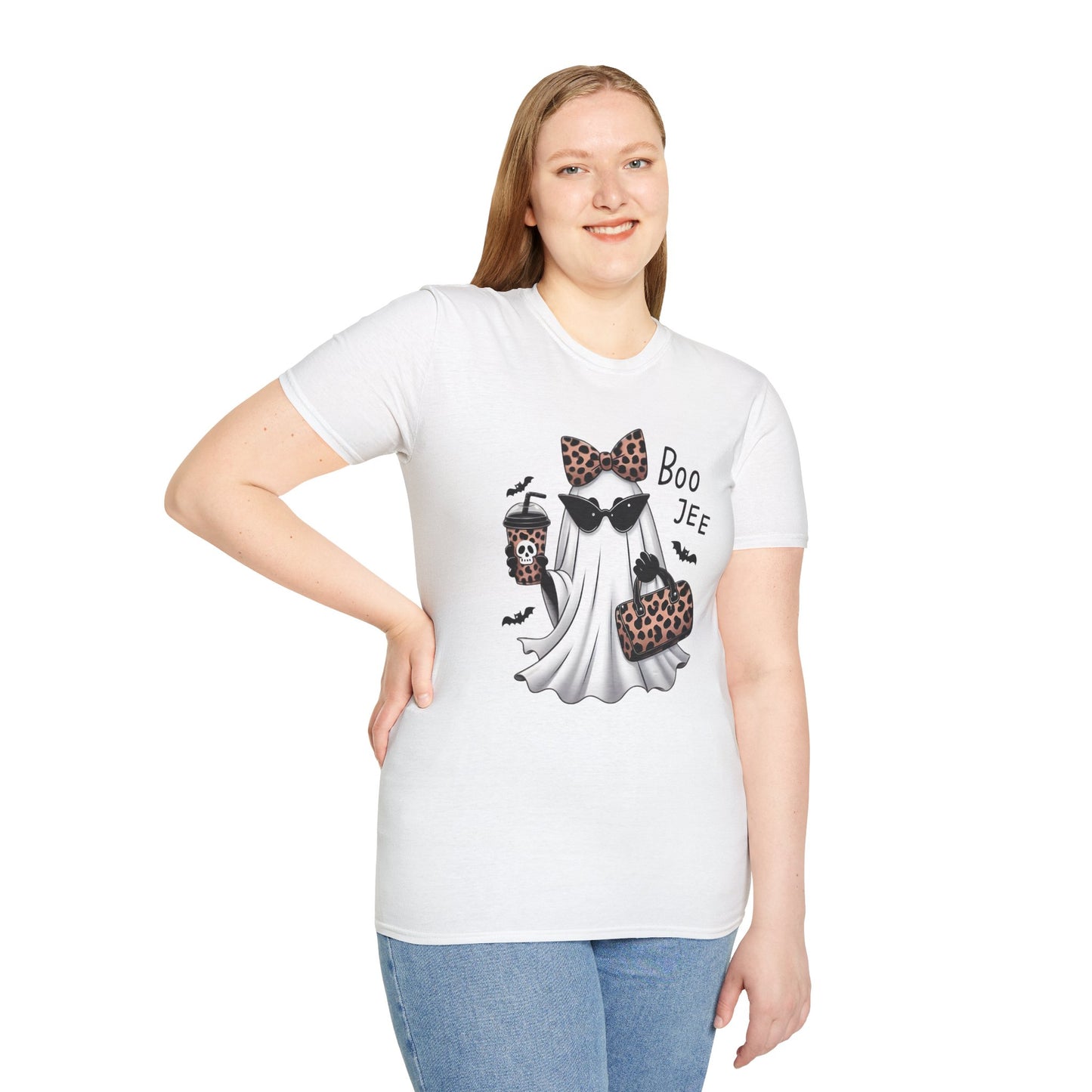 Spooky Chic T-Shirt, Halloween Shirt, Ghost Style Tee, Boo Jee Graphic Tee, Fun Unisex T-Shirt