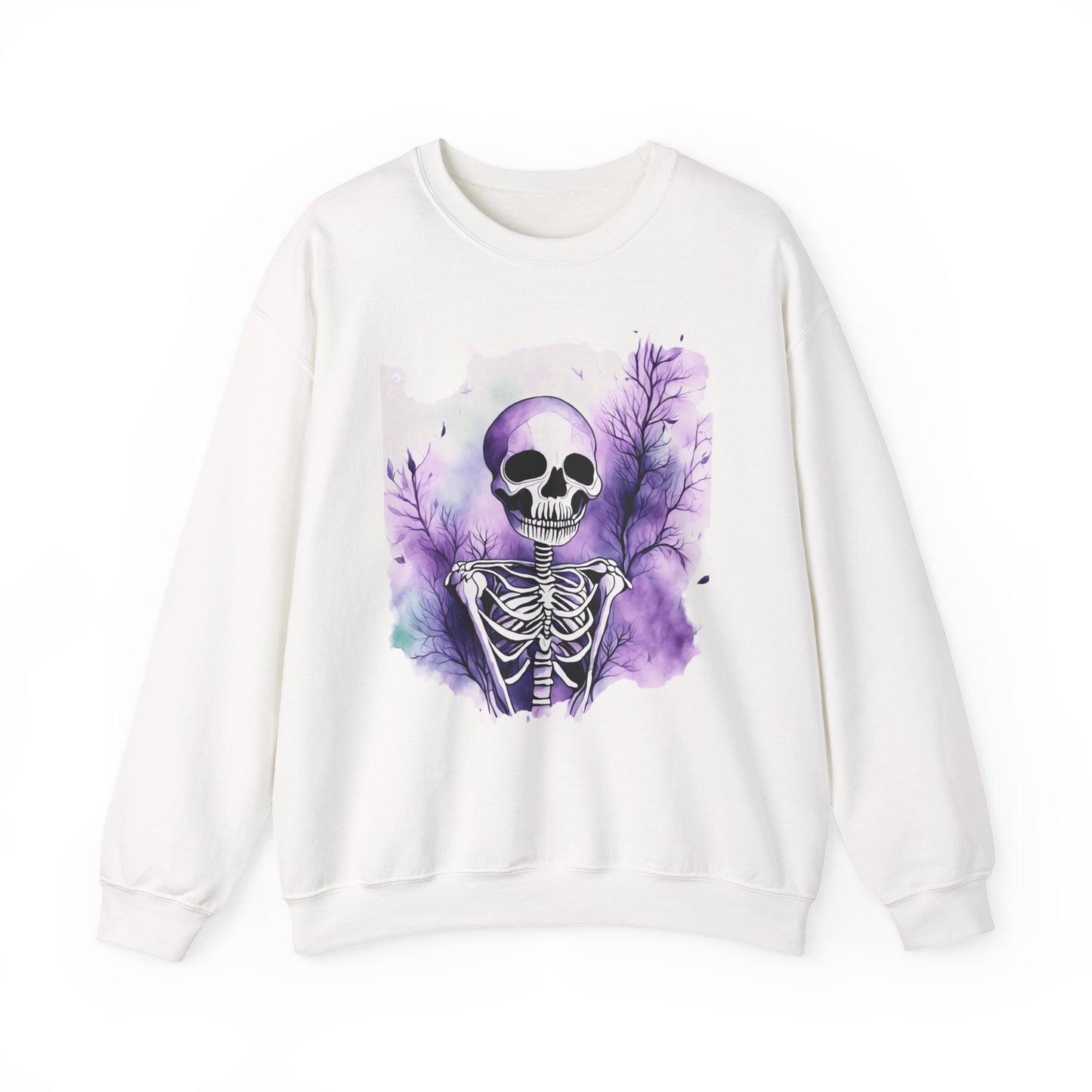 Skeleton Art Unisex Sweatshirt, Cozy Fall Fashion, Halloween Outfit, Artistic Gift, Skeleton Sweatshirt, Soft Crewneck