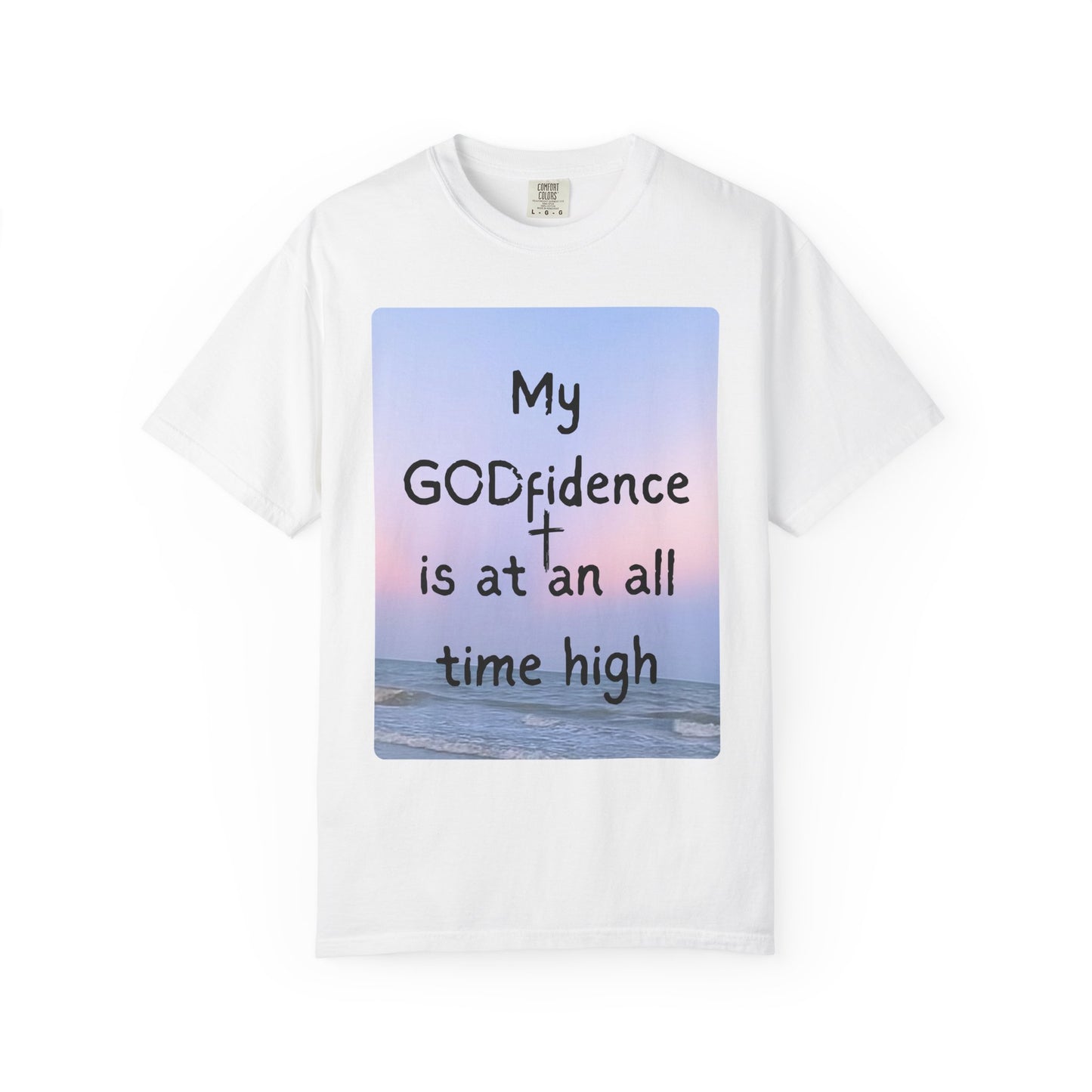 My GODfidence T-Shirt, Unisex Garment-Dyed Tee, Inspirational T-Shirt, Faith-Based Apparel, Casual Wear, Gift for Believers