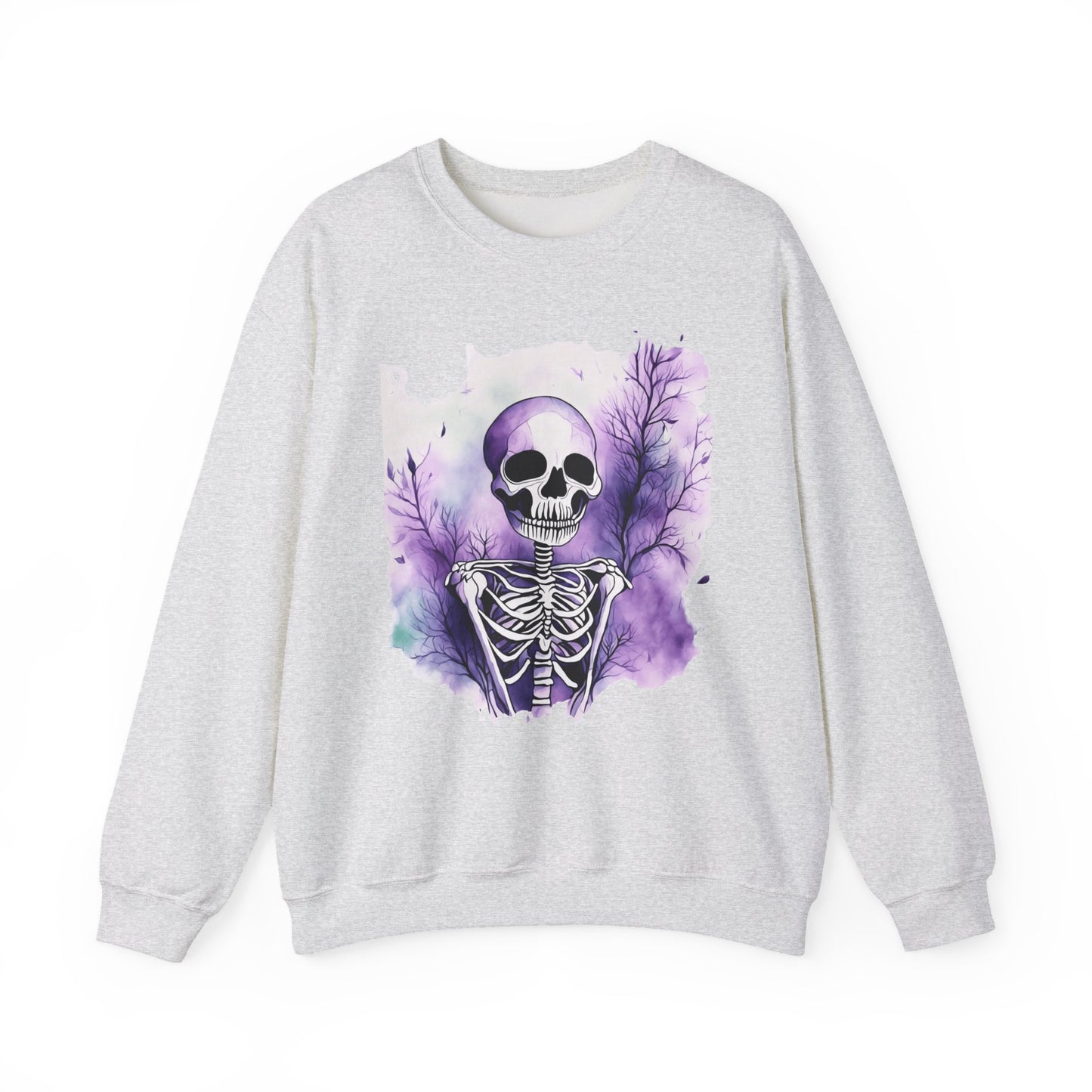 Skeleton Art Unisex Sweatshirt, Cozy Fall Fashion, Halloween Outfit, Artistic Gift, Skeleton Sweatshirt, Soft Crewneck