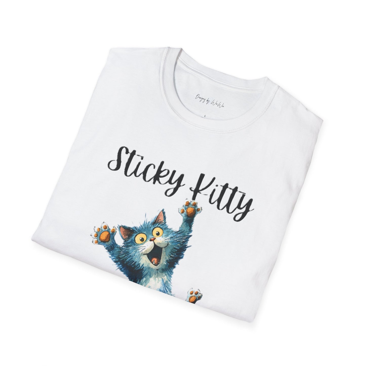 Sticky Kitty Town Unisex T-Shirt, Cute Cat Tee, Pet Lover Gift, Casual Wear, Animal Lover T-Shirt, Fun Graphic Tee