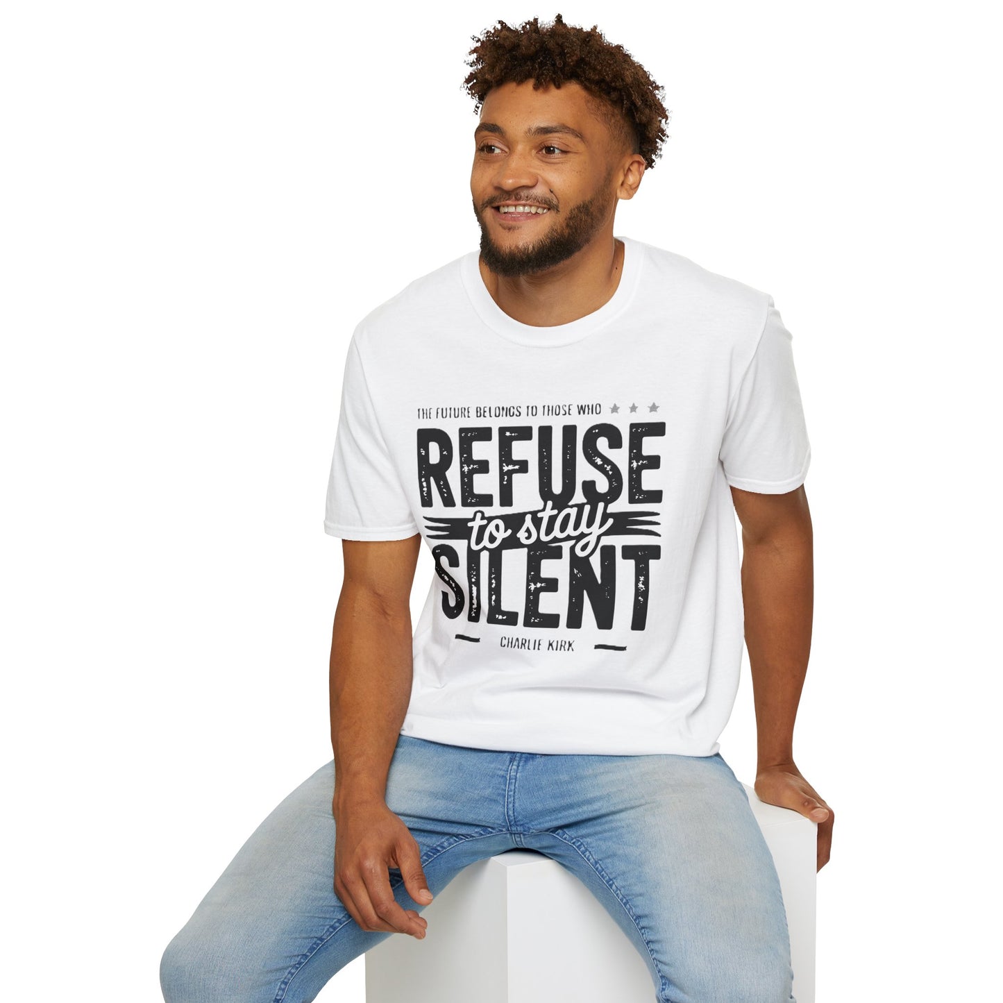 Empowering Unisex Softstyle T-Shirt - Refuse to Stay Silent, Activism Wear, Inspirational Apparel, Unique Gift, Casual Statement Tee