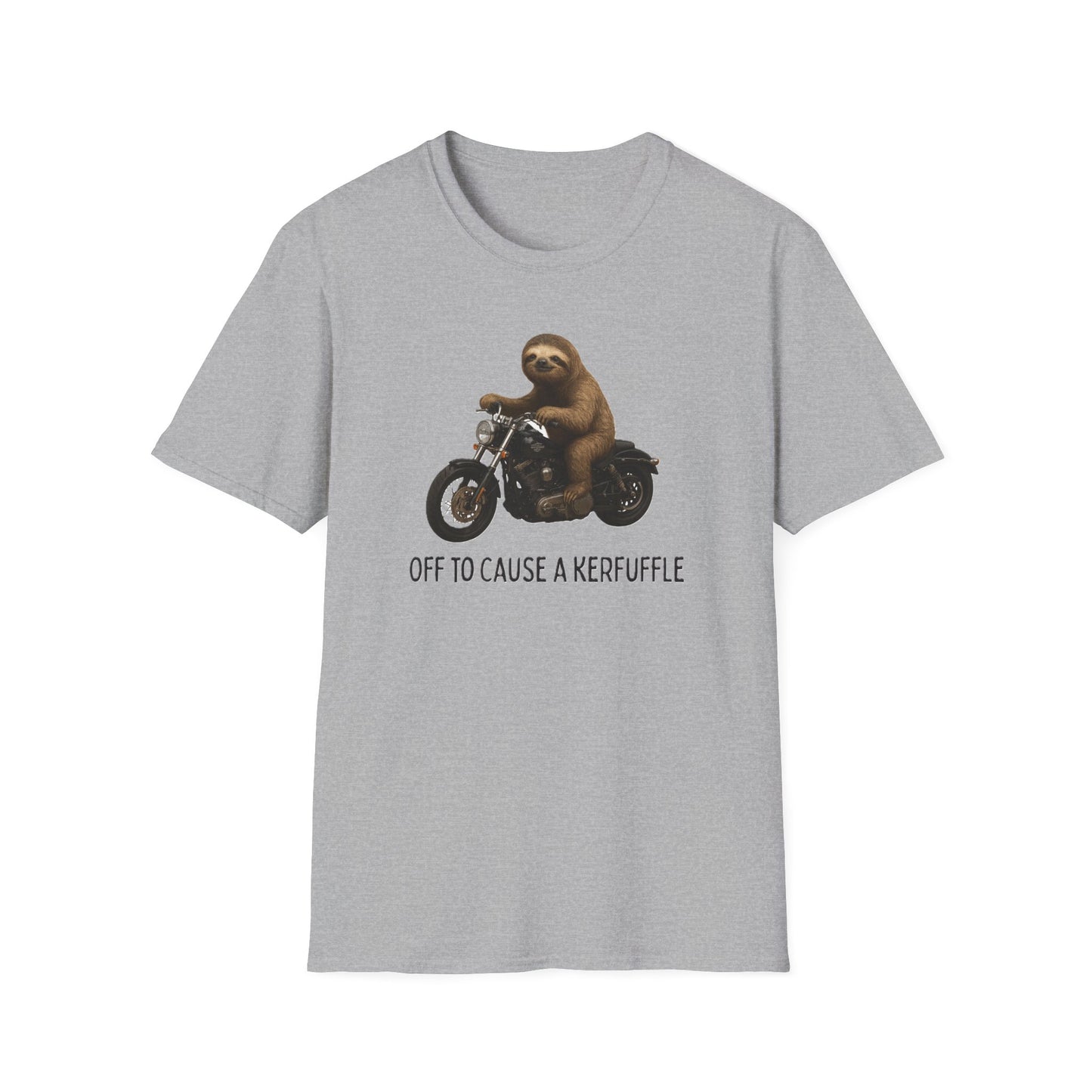 Cool Sloth Motorcycle Unisex T-Shirt, Funny Graphic Tee, Gifts for Him, Casual Wear, Animal Lover Gift, Birthday Present