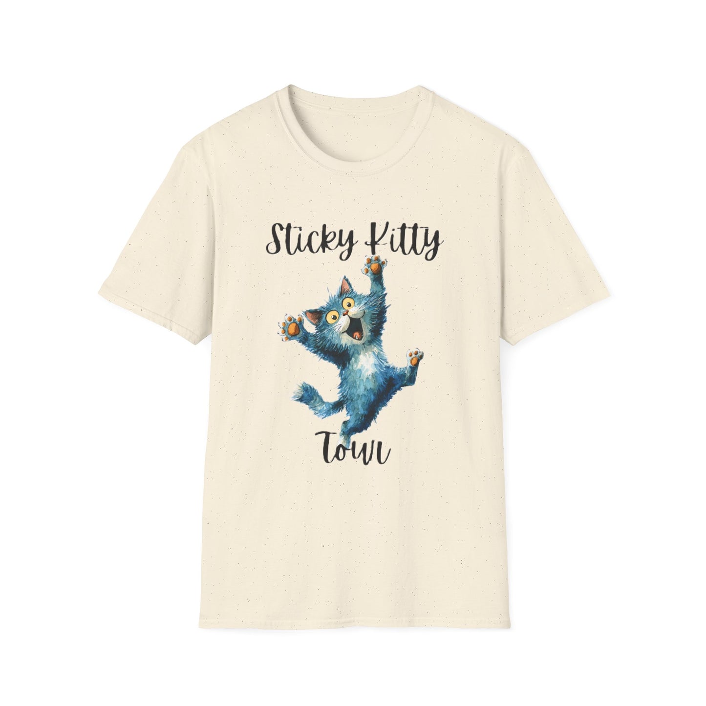 Sticky Kitty Town Unisex T-Shirt, Cute Cat Tee, Pet Lover Gift, Casual Wear, Animal Lover T-Shirt, Fun Graphic Tee
