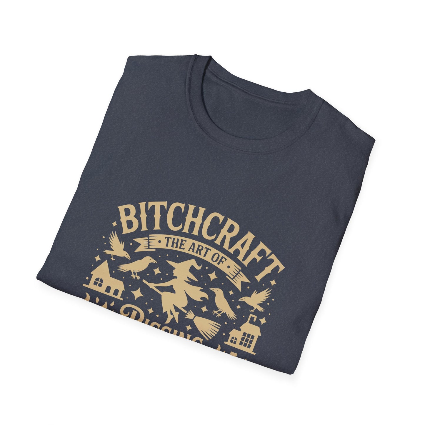 Bitchcraft Unisex Softstyle T-Shirt, Funny Witch Shirt, Witchcraft Humor Tee, Gift for Witch Lovers, Halloween Apparel