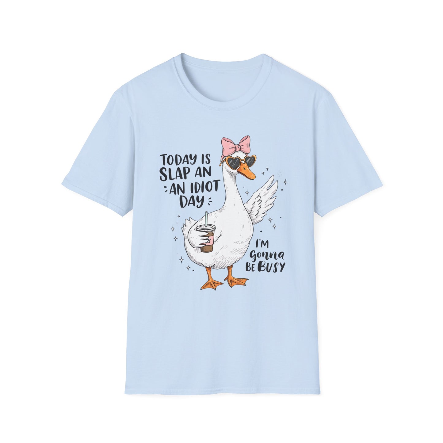 Funny Goose Humor T-Shirt, Cute Animal Shirt, Gift for Friends, Slap an Idiot Day Tee, Casual Wear, Outdoor Fun