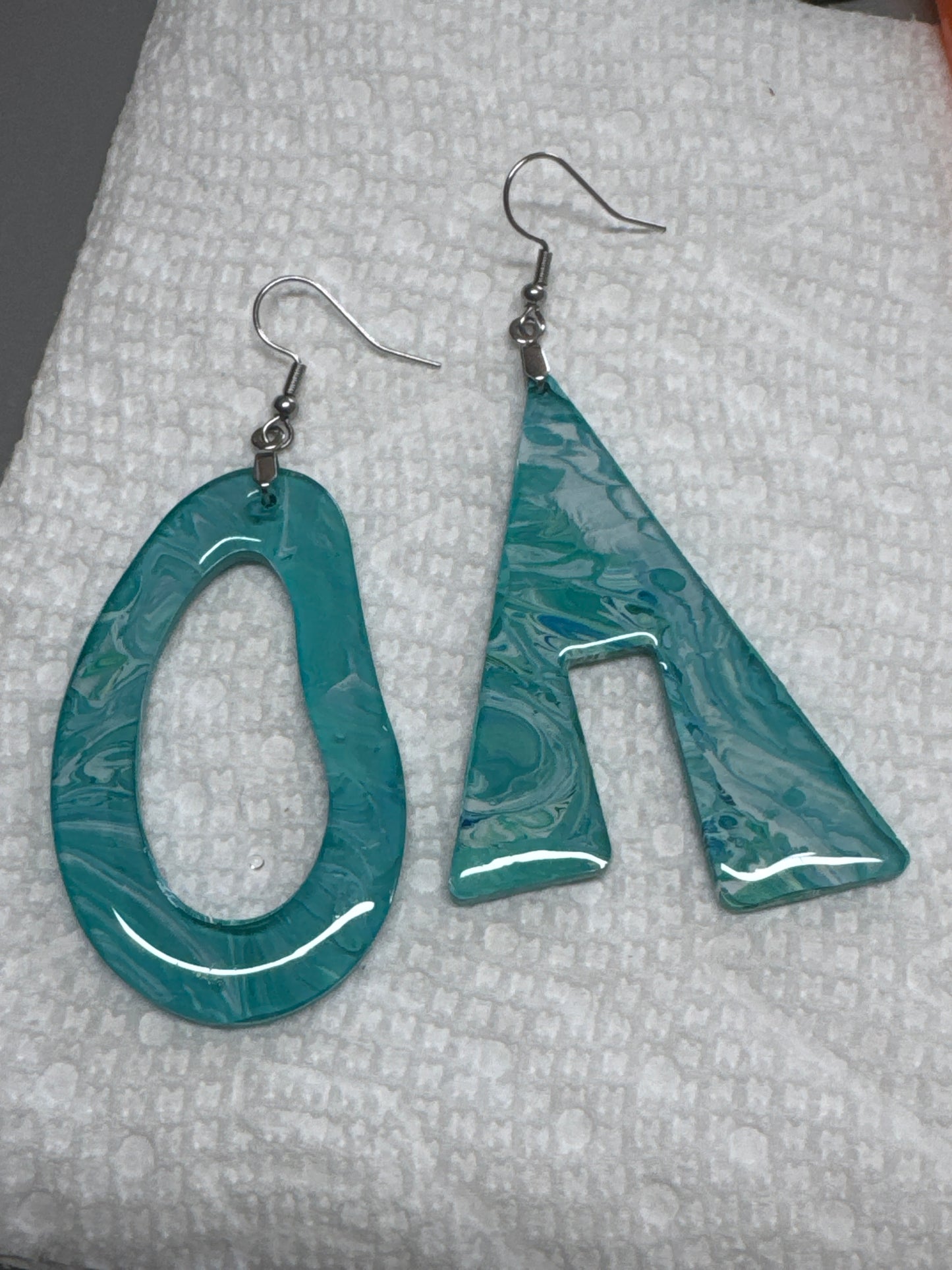 Resin Acrylic Pour Earrings