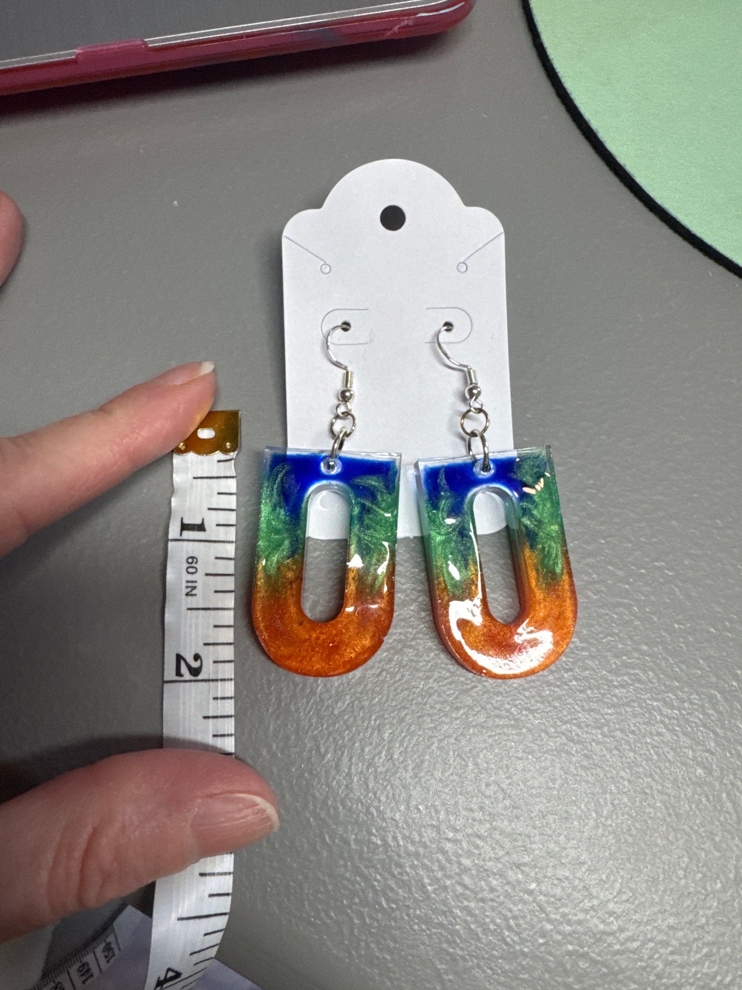 Resin ColorSwirl Earrings