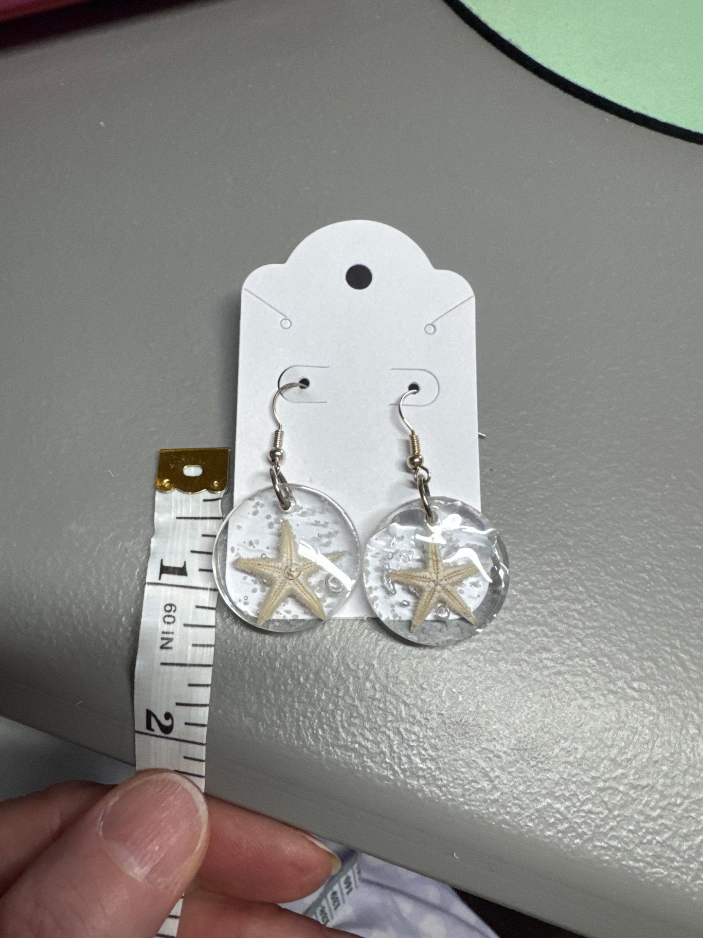Resin starfish Earrings