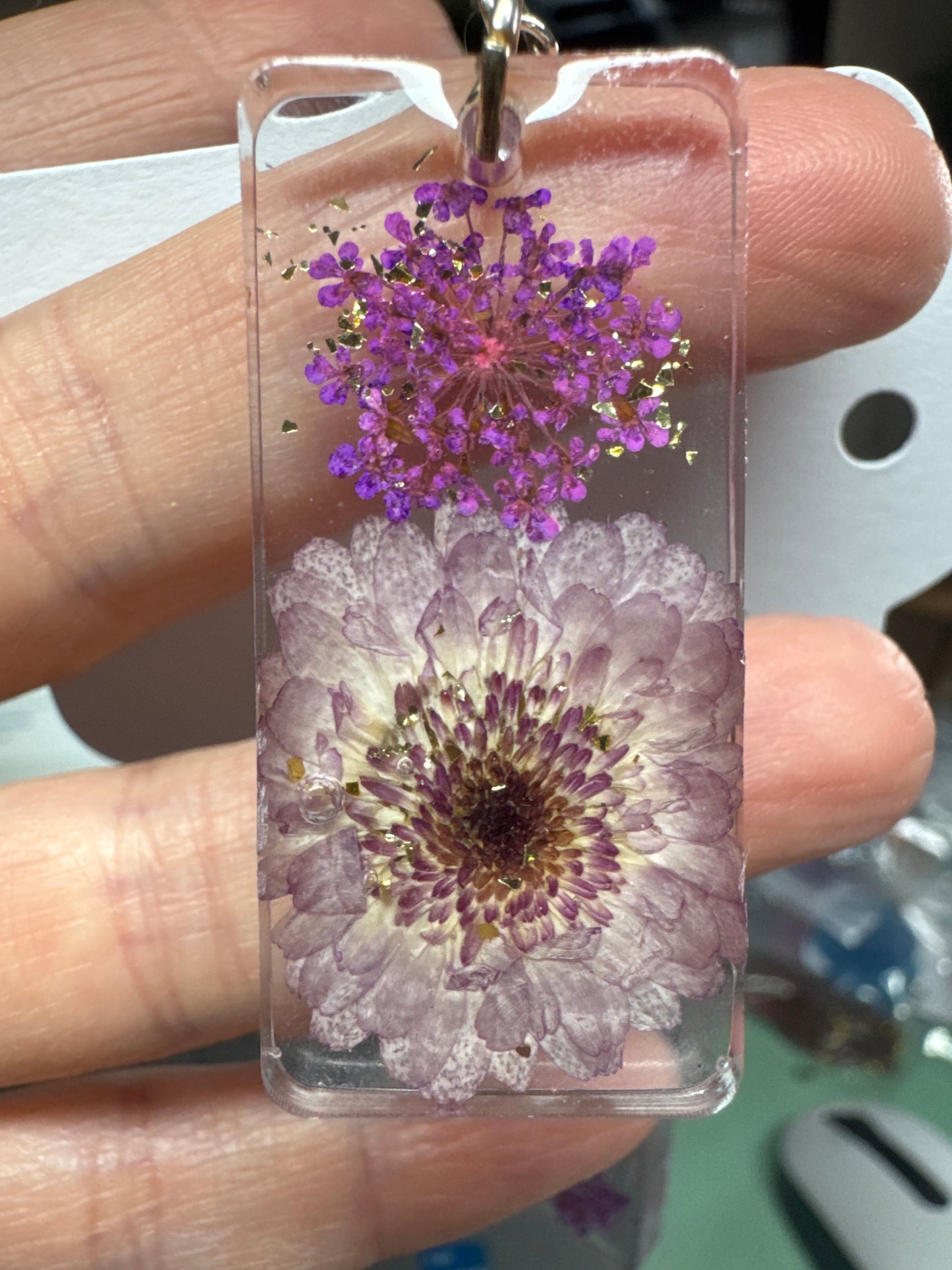 Pressed Flower Resin Earrings
