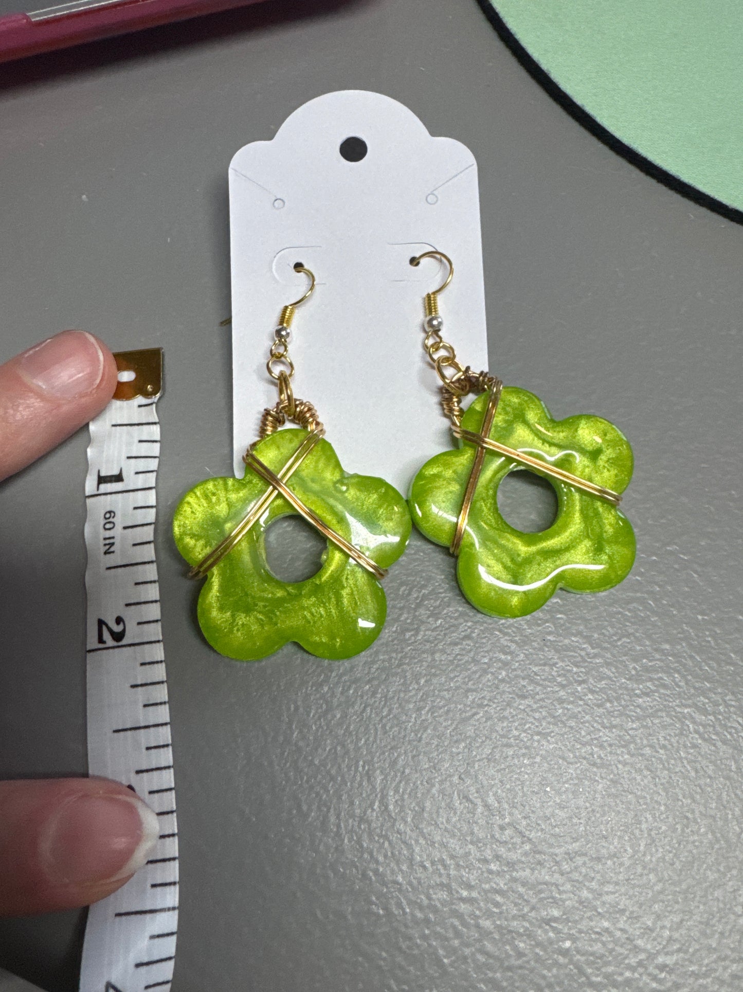 Resin Flower Earrings