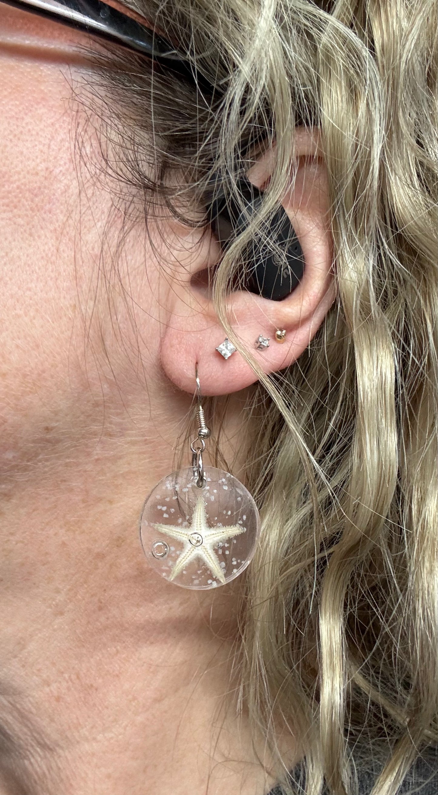 Resin starfish Earrings