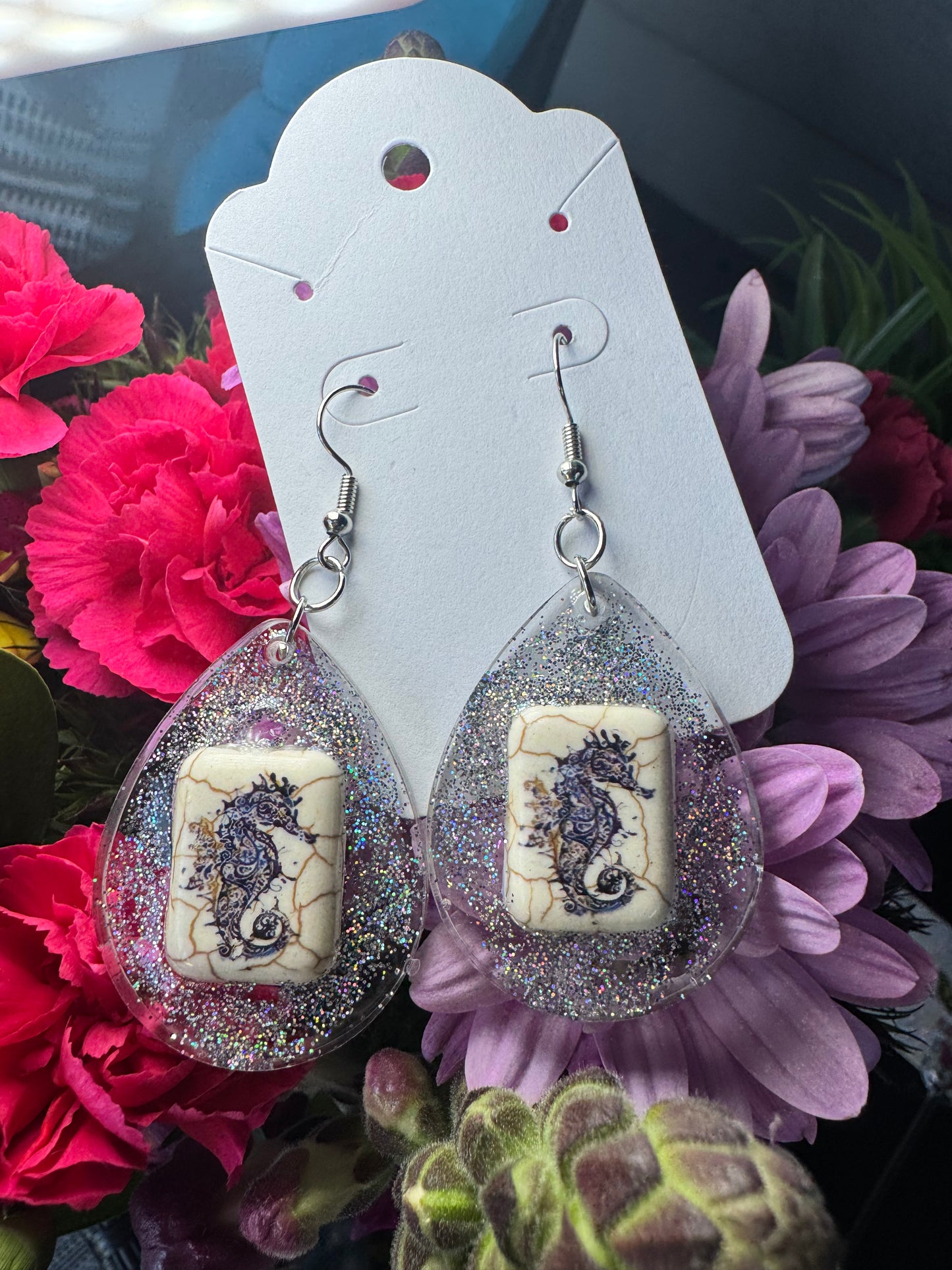 Seahorse Resin Earrings