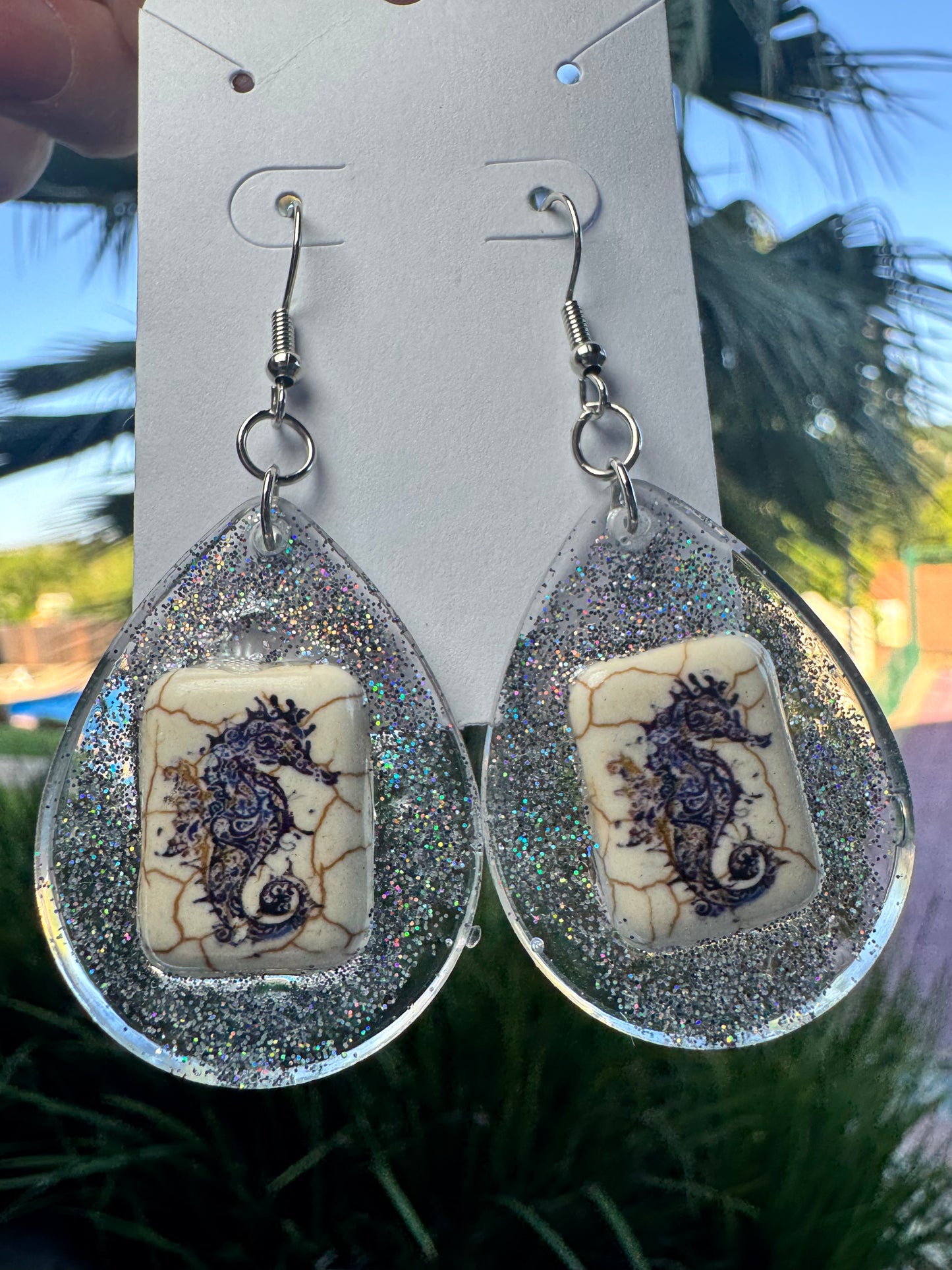 Seahorse Resin Earrings