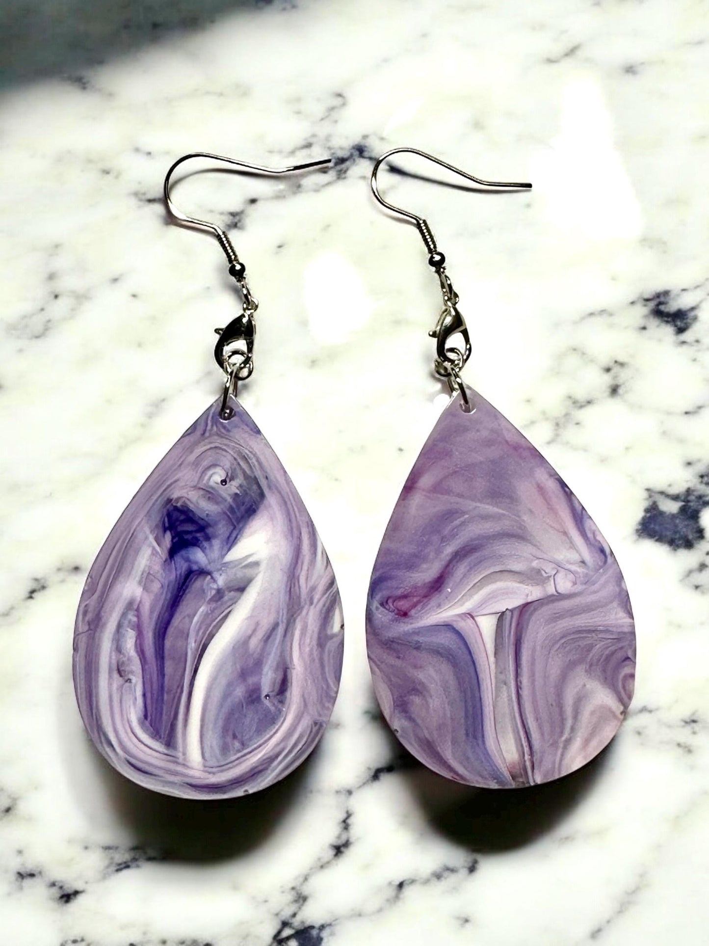 Reversible Acrylic Pour Resin Earrings