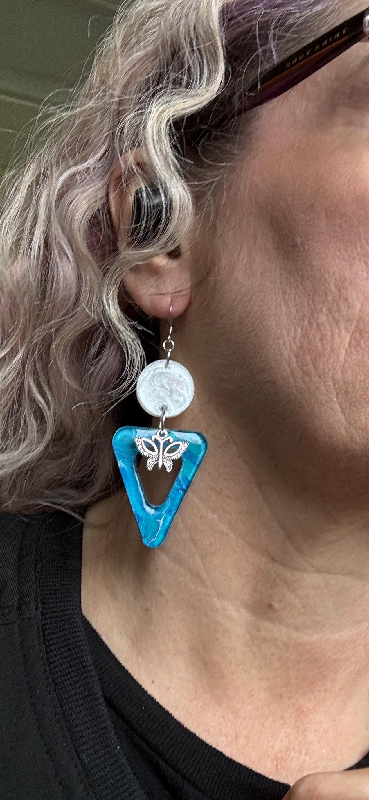 Acrylic Pour Resin Earrings