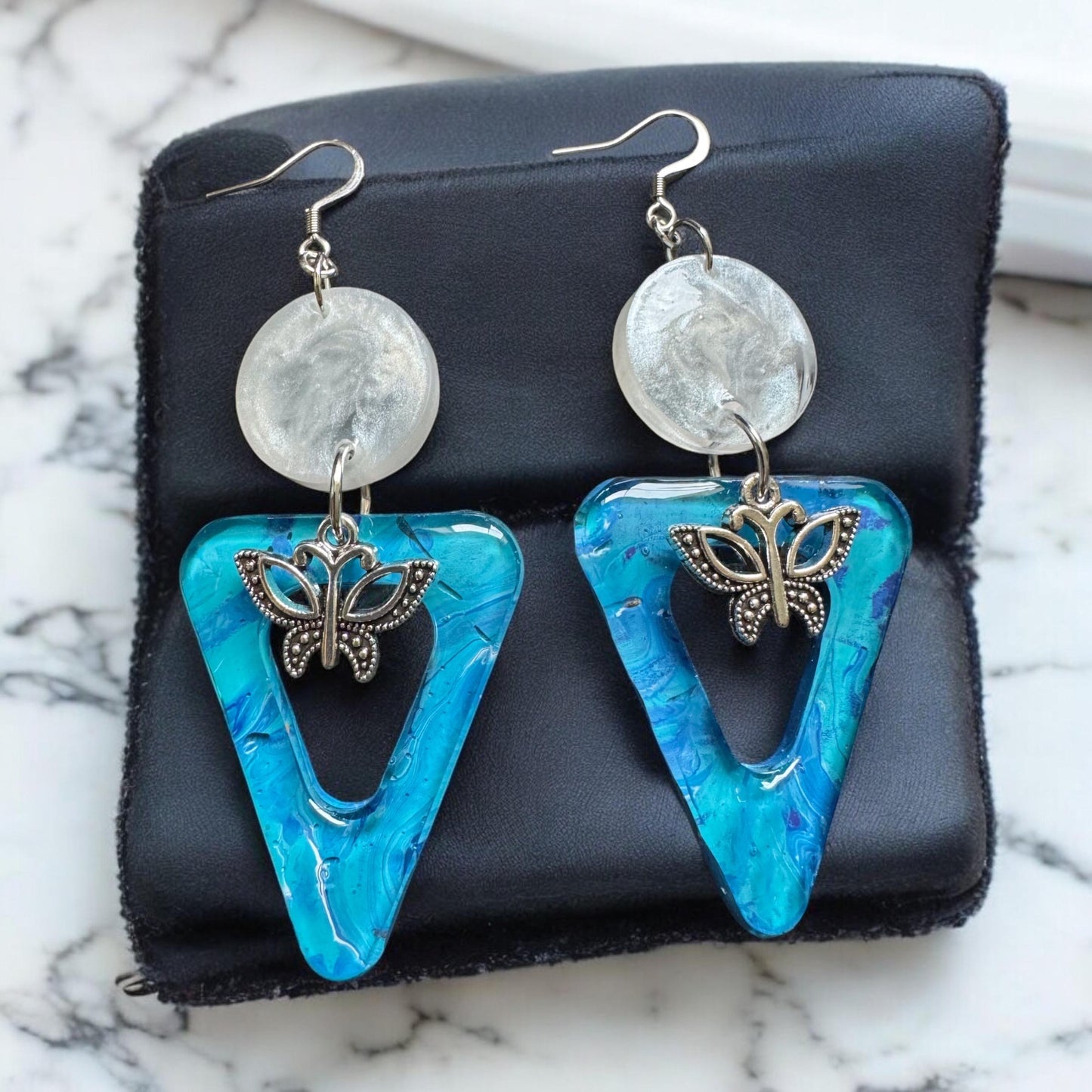 Acrylic Pour Resin Earrings