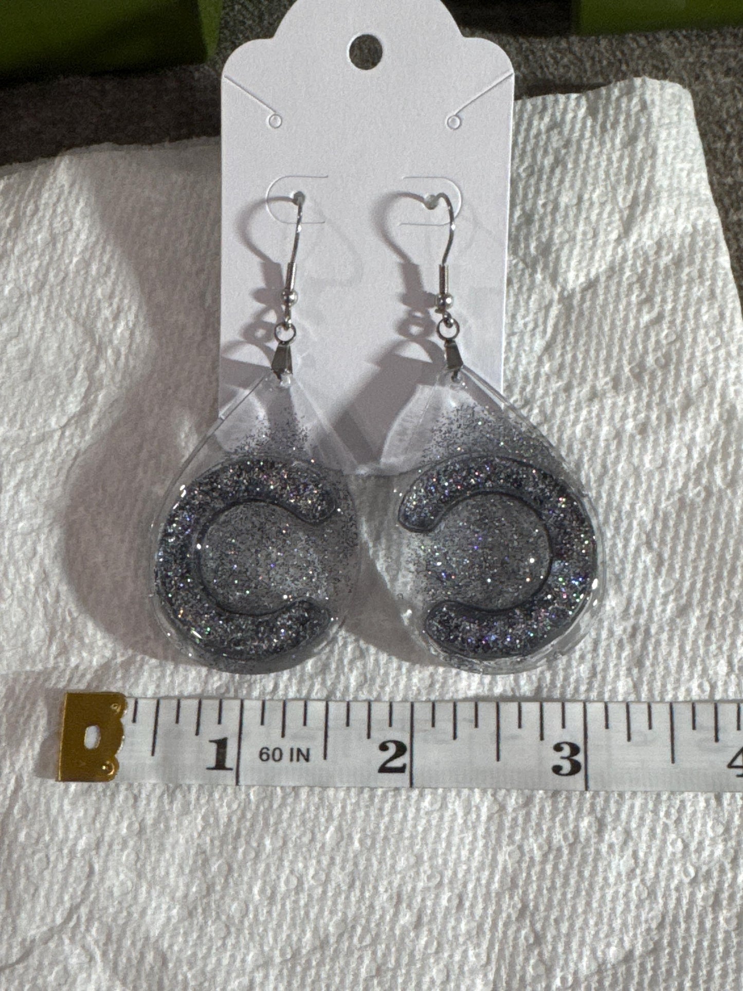 Glitter Hoop in Teardrop Earrings