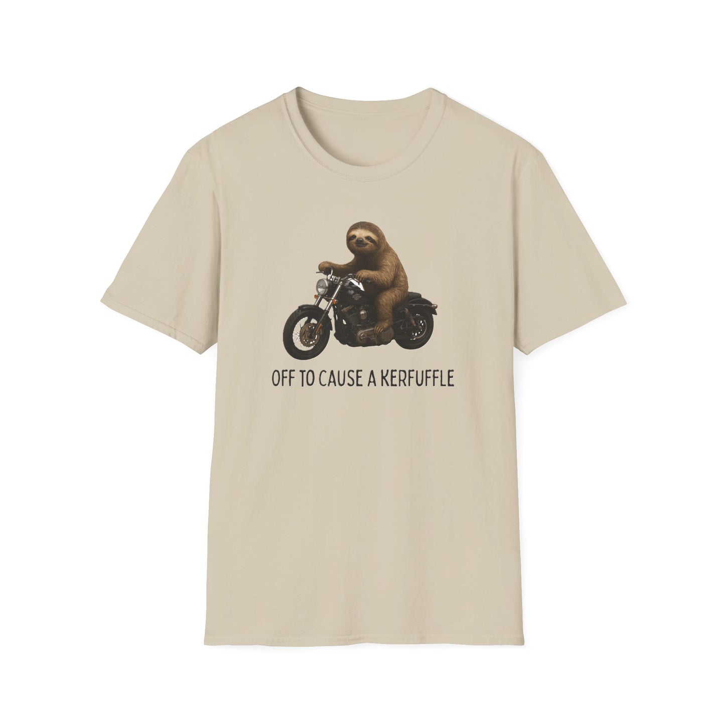 Cool Sloth Motorcycle Unisex T-Shirt, Funny Graphic Tee, Gifts for Him, Casual Wear, Animal Lover Gift, Birthday Present