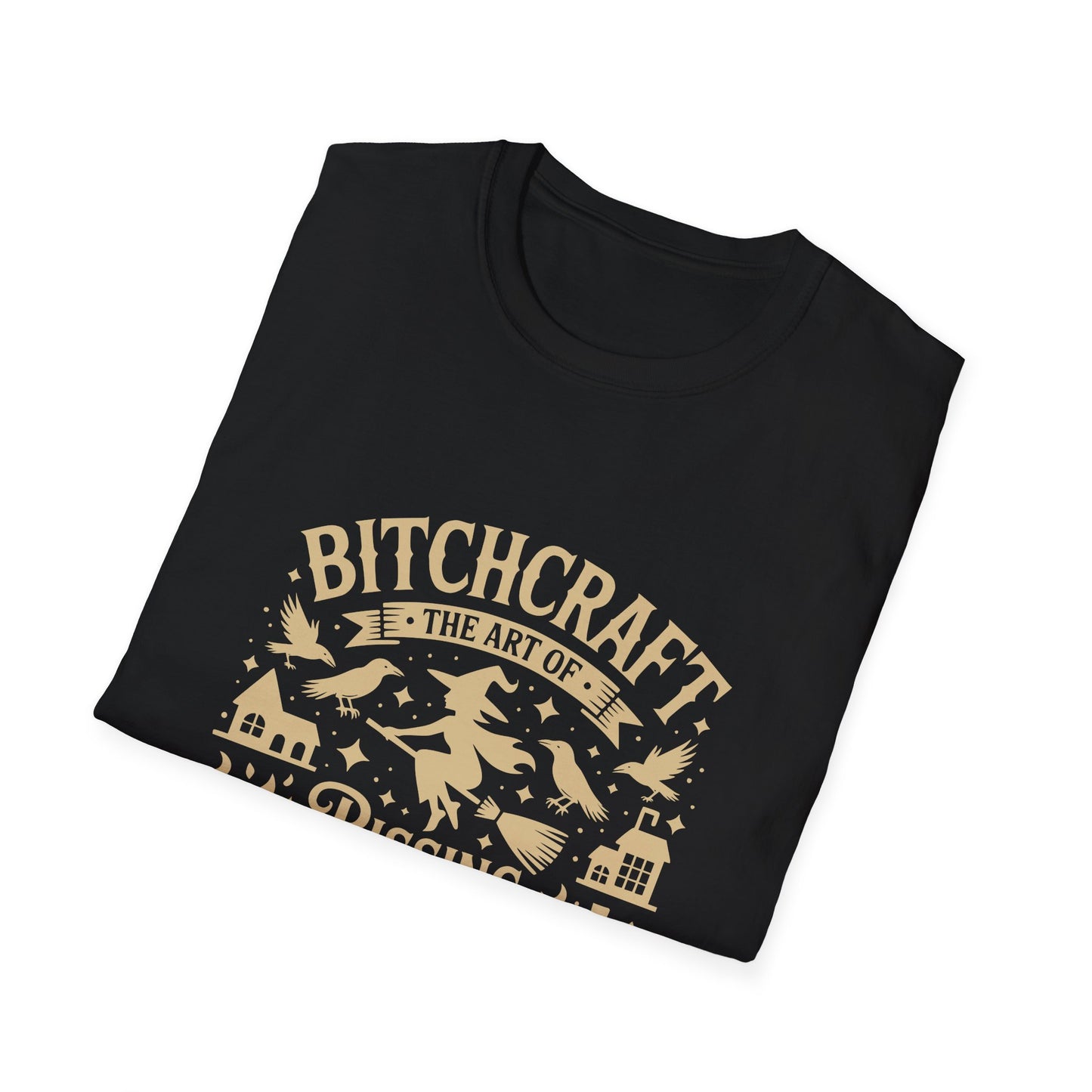 Bitchcraft Unisex Softstyle T-Shirt, Funny Witch Shirt, Witchcraft Humor Tee, Gift for Witch Lovers, Halloween Apparel