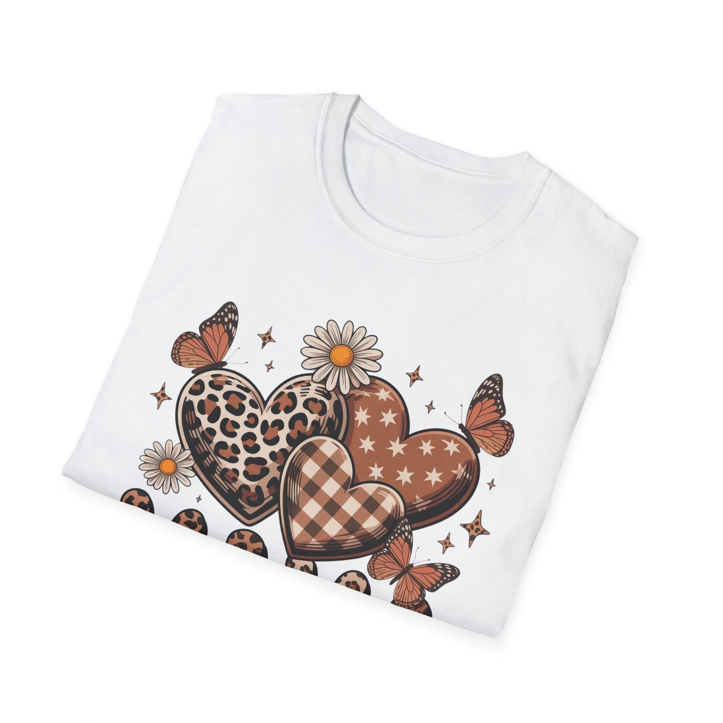 Mama Leopard & Plaid Hearts T-Shirt – Boho Mom Graphic Tee