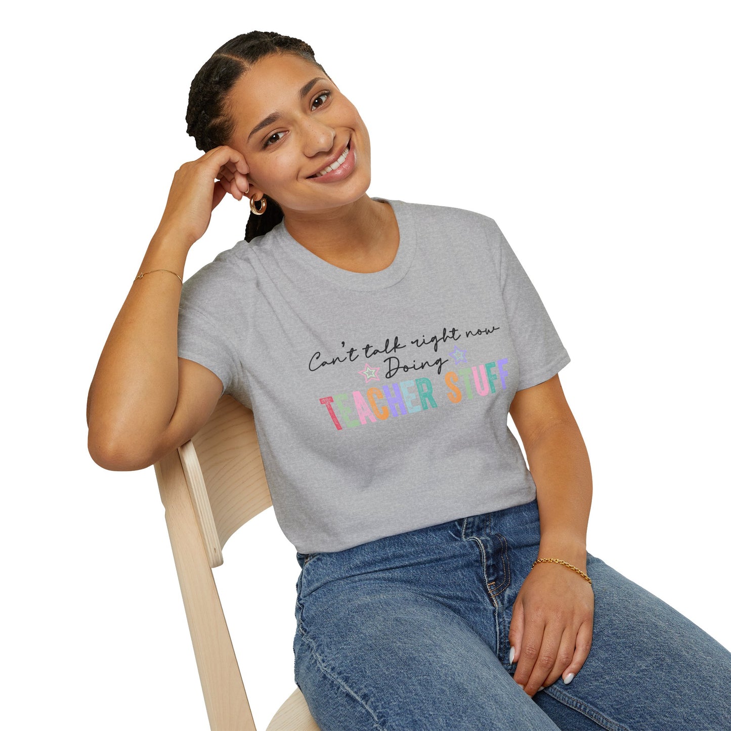 Teacher Vibes Unisex Softstyle T-Shirt - Perfect Gift for Educators, Back to School, Teacher Appreciation, Casual Wear, Classroom Style