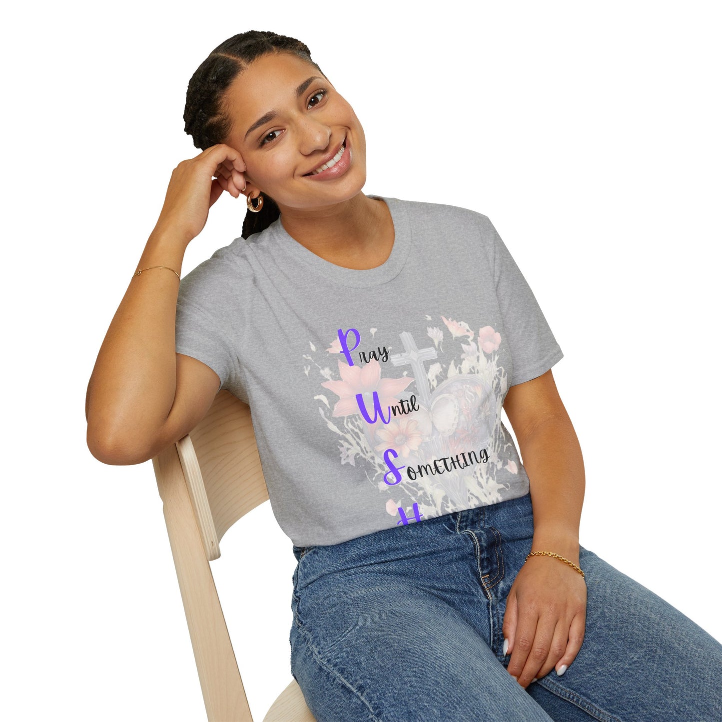 Inspirational Unisex T-Shirt - P.U.S.H. Pray Until Something Happens, Motivational Shirt, Faith-Based Apparel, Gift for Believers, [...]