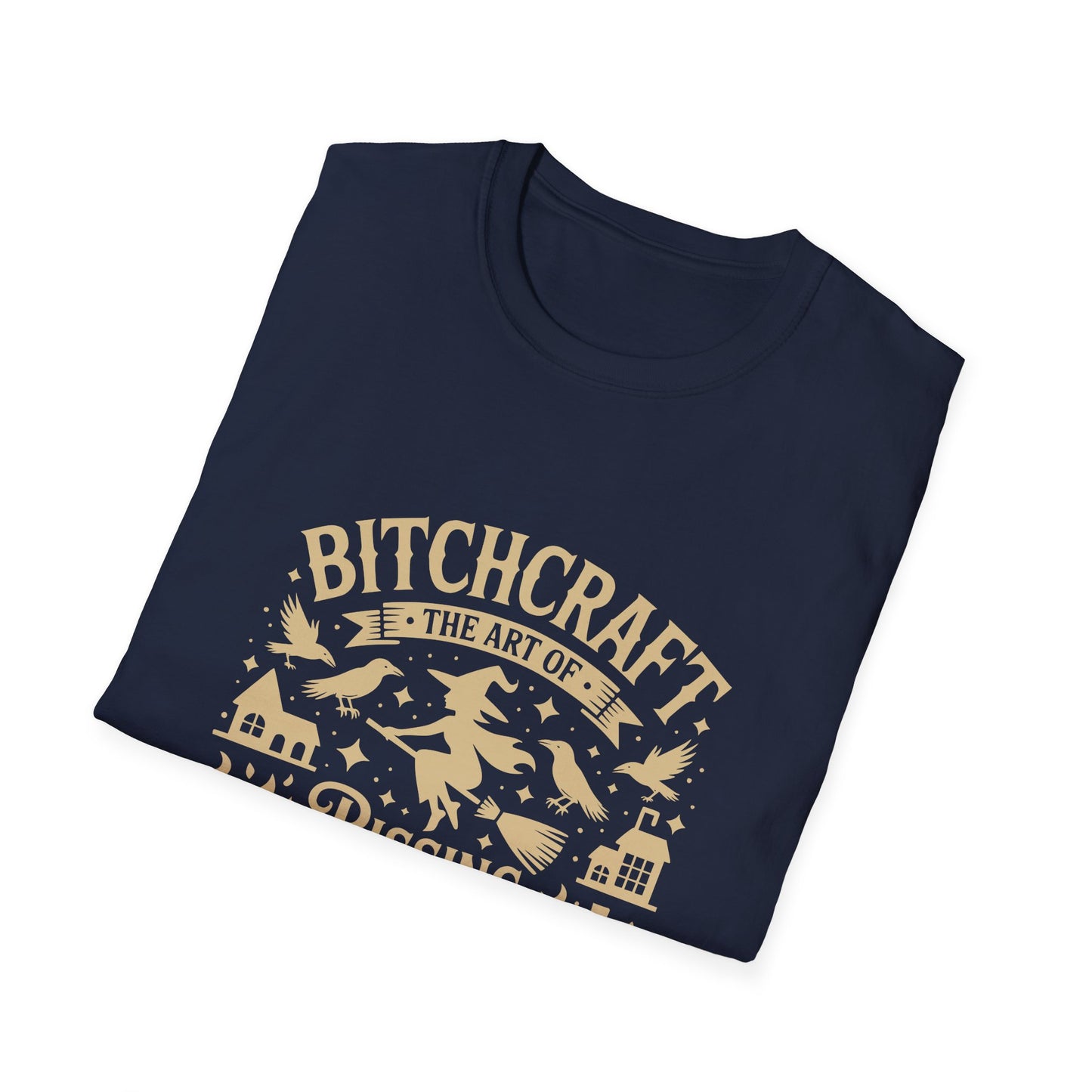 Bitchcraft Unisex Softstyle T-Shirt, Funny Witch Shirt, Witchcraft Humor Tee, Gift for Witch Lovers, Halloween Apparel