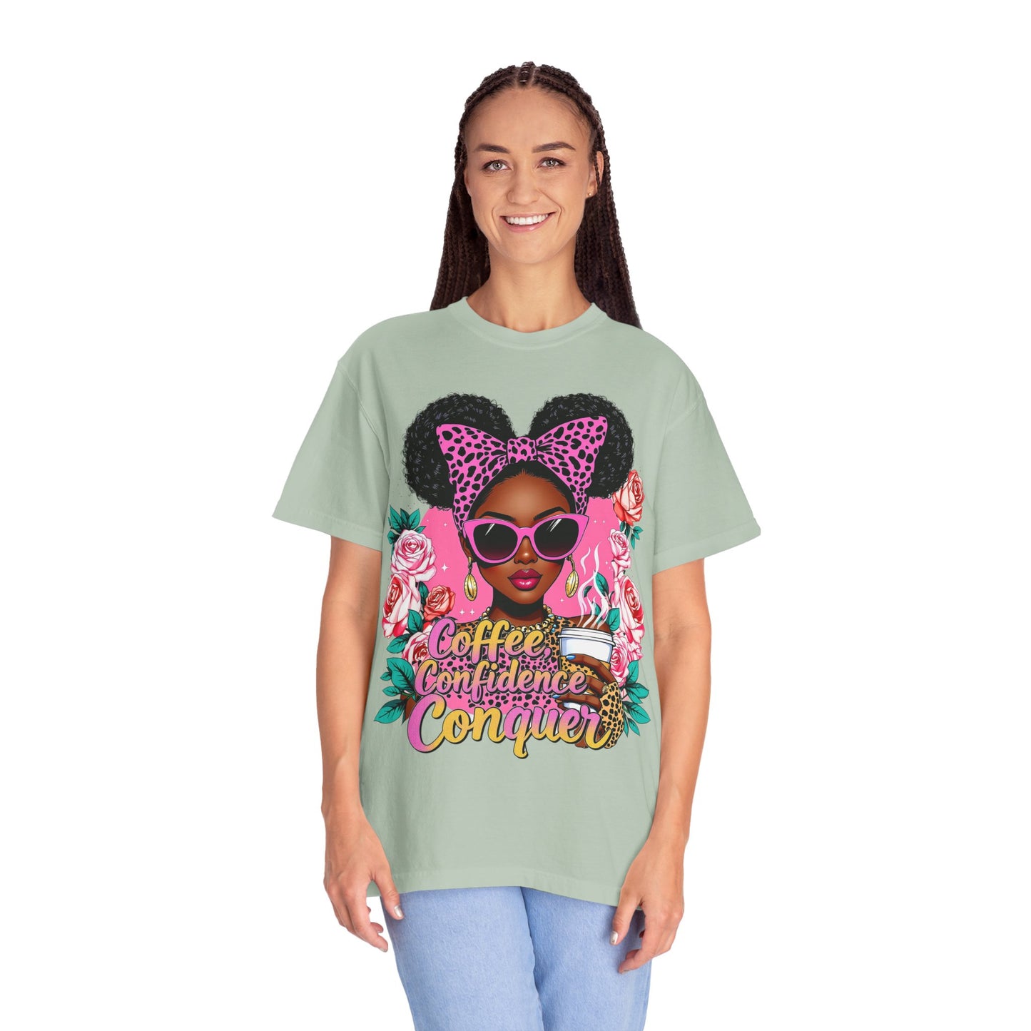 Empowering Coffee Queen T-Shirt, Confidence Tee, Motivational Shirt, Gift for Her, Inspirational Apparel