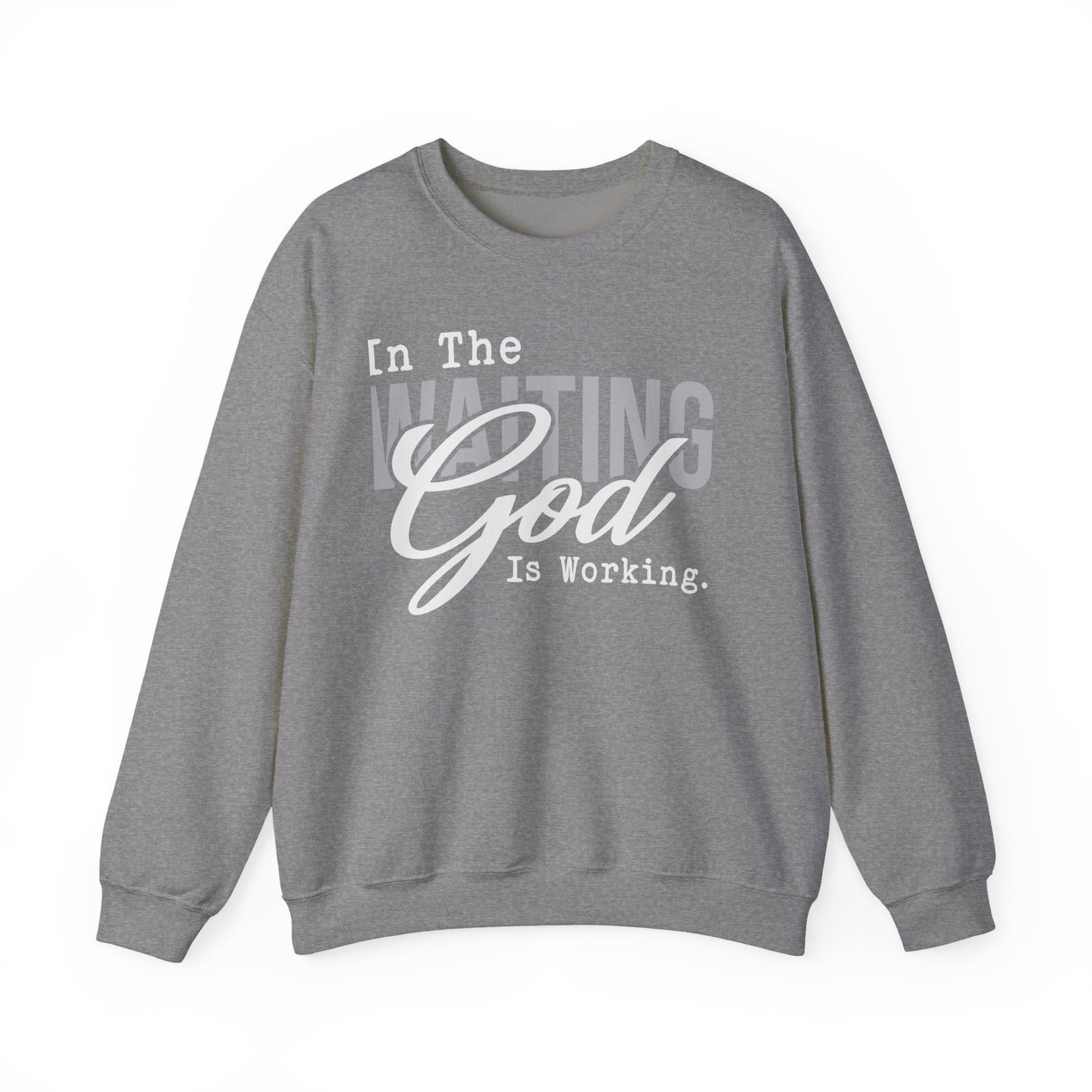 Inspirational Unisex Sweatshirt - 'In The Waiting God Is Working' - Cozy Gift for Faithful Friends, Spiritual Motivational Wear, [...]