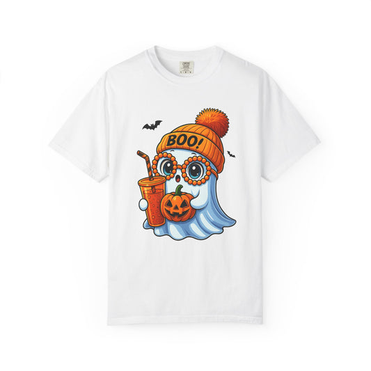 Halloween Ghost T-shirt, Comfortable Unisex Tee, Boo Theme Shirt, Fall Fashion, Spooky Season Gift