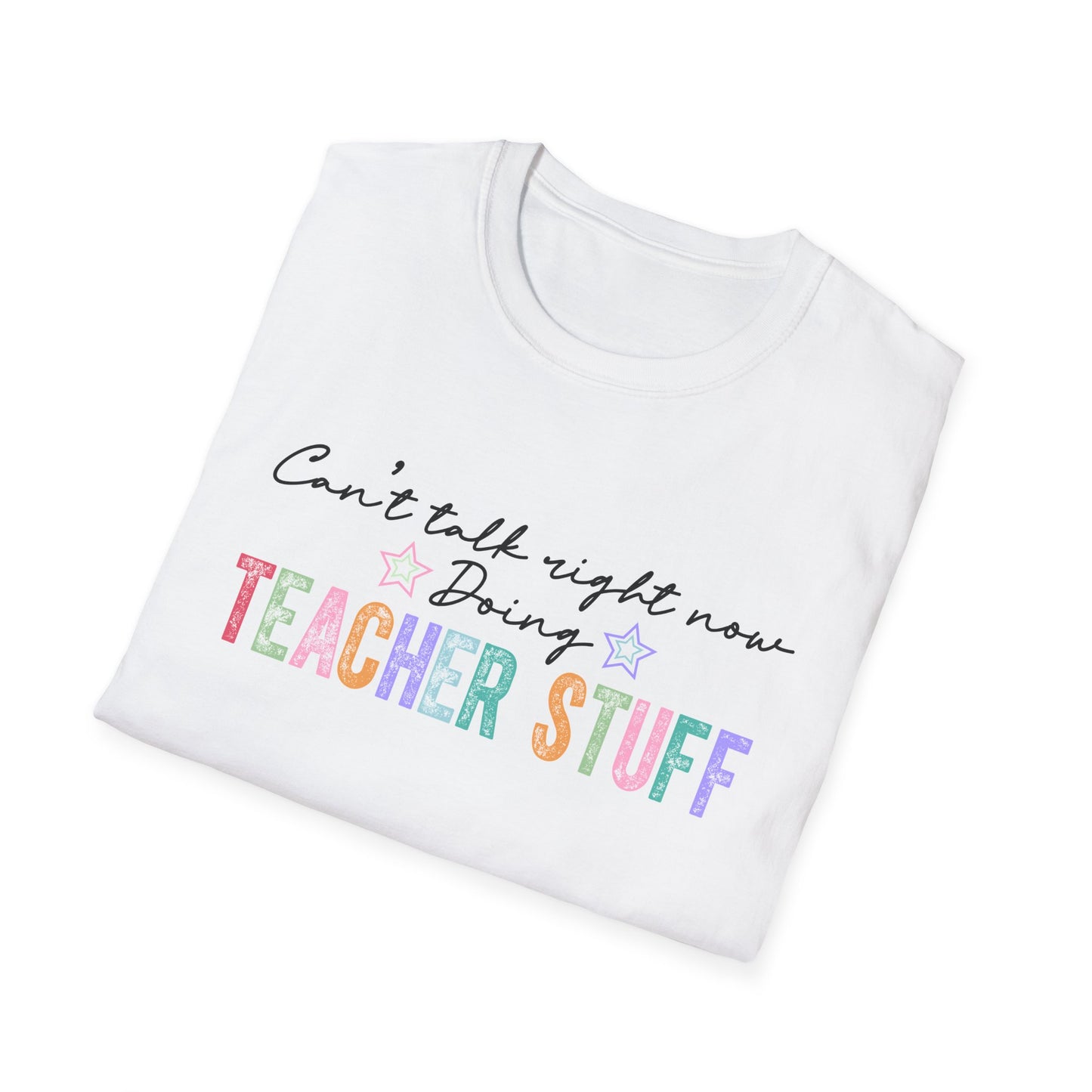 Teacher Vibes Unisex Softstyle T-Shirt - Perfect Gift for Educators, Back to School, Teacher Appreciation, Casual Wear, Classroom Style
