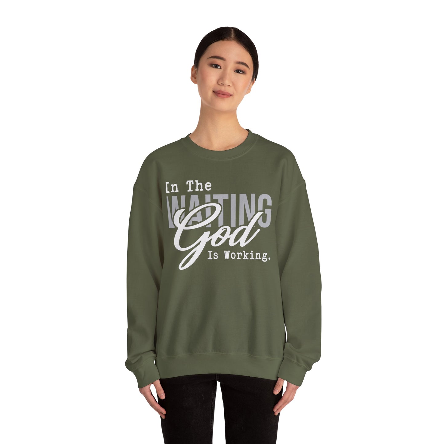 Inspirational Unisex Sweatshirt - 'In The Waiting God Is Working' - Cozy Gift for Faithful Friends, Spiritual Motivational Wear, [...]