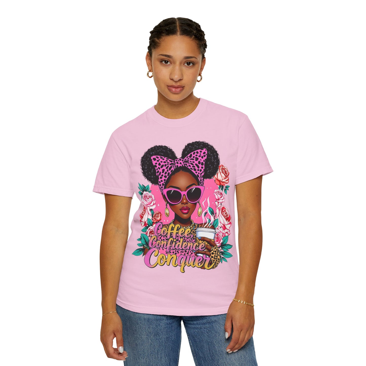 Empowering Coffee Queen T-Shirt, Confidence Tee, Motivational Shirt, Gift for Her, Inspirational Apparel