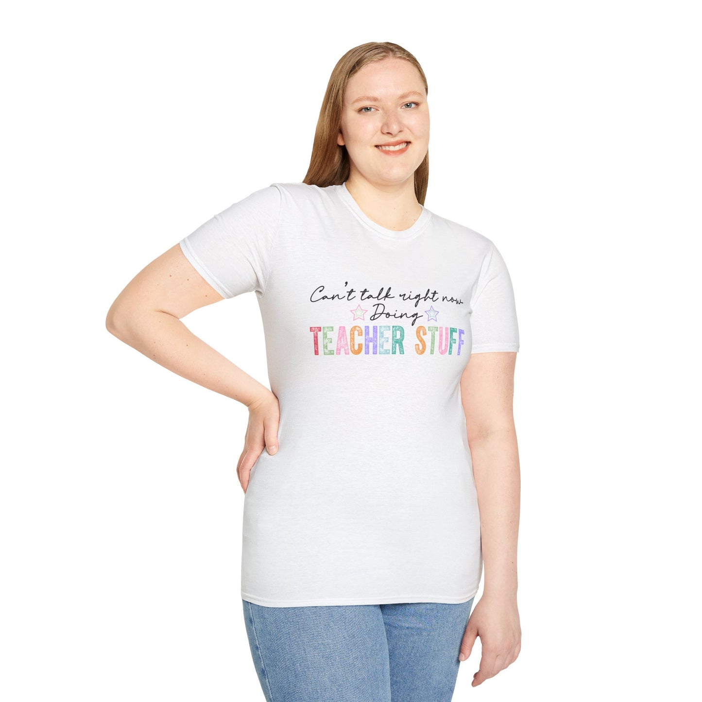 Teacher Vibes Unisex Softstyle T-Shirt - Perfect Gift for Educators, Back to School, Teacher Appreciation, Casual Wear, Classroom Style