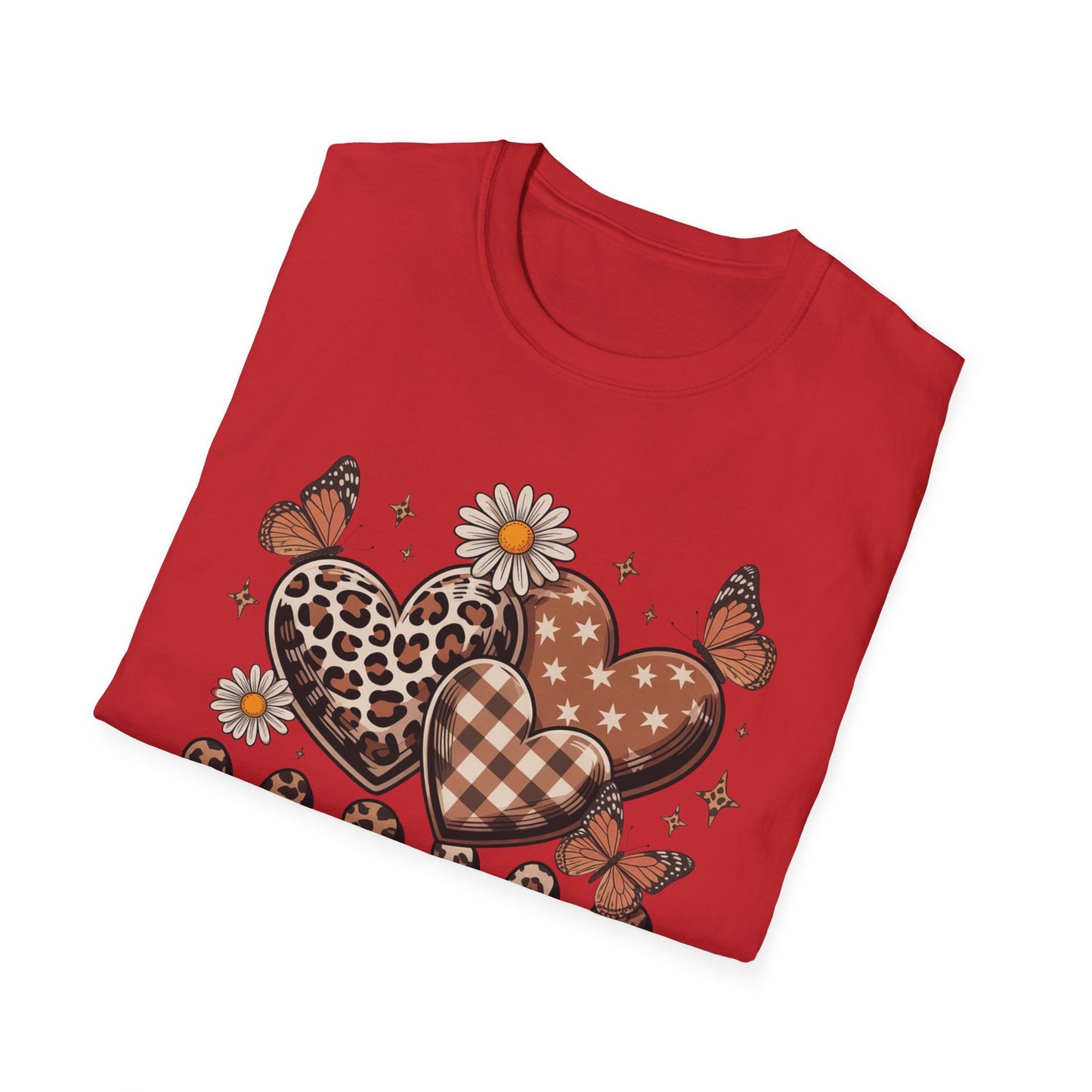 Mama Leopard & Plaid Hearts T-Shirt – Boho Mom Graphic Tee