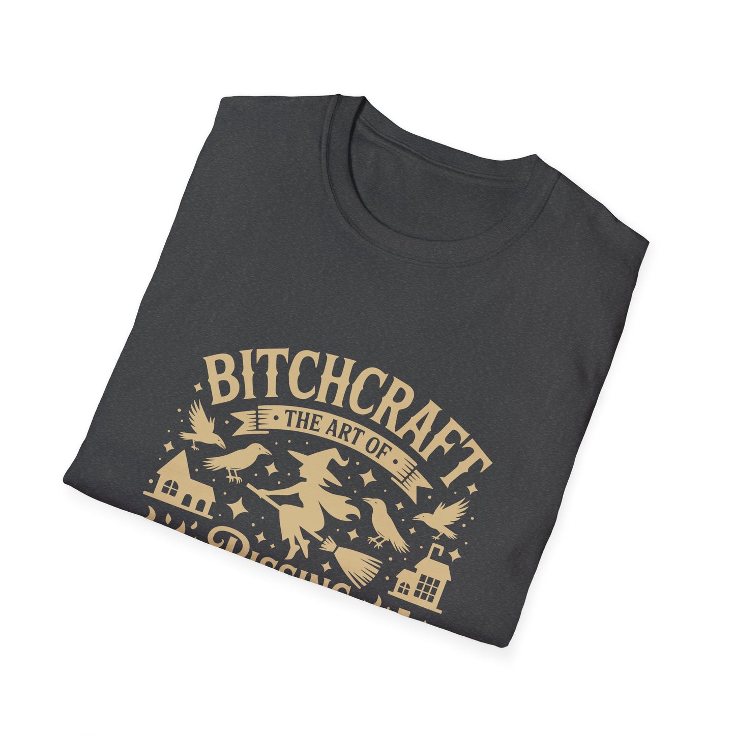 Bitchcraft Unisex Softstyle T-Shirt, Funny Witch Shirt, Witchcraft Humor Tee, Gift for Witch Lovers, Halloween Apparel