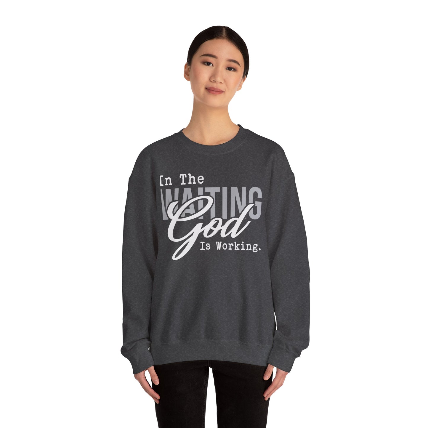 Inspirational Unisex Sweatshirt - 'In The Waiting God Is Working' - Cozy Gift for Faithful Friends, Spiritual Motivational Wear, [...]