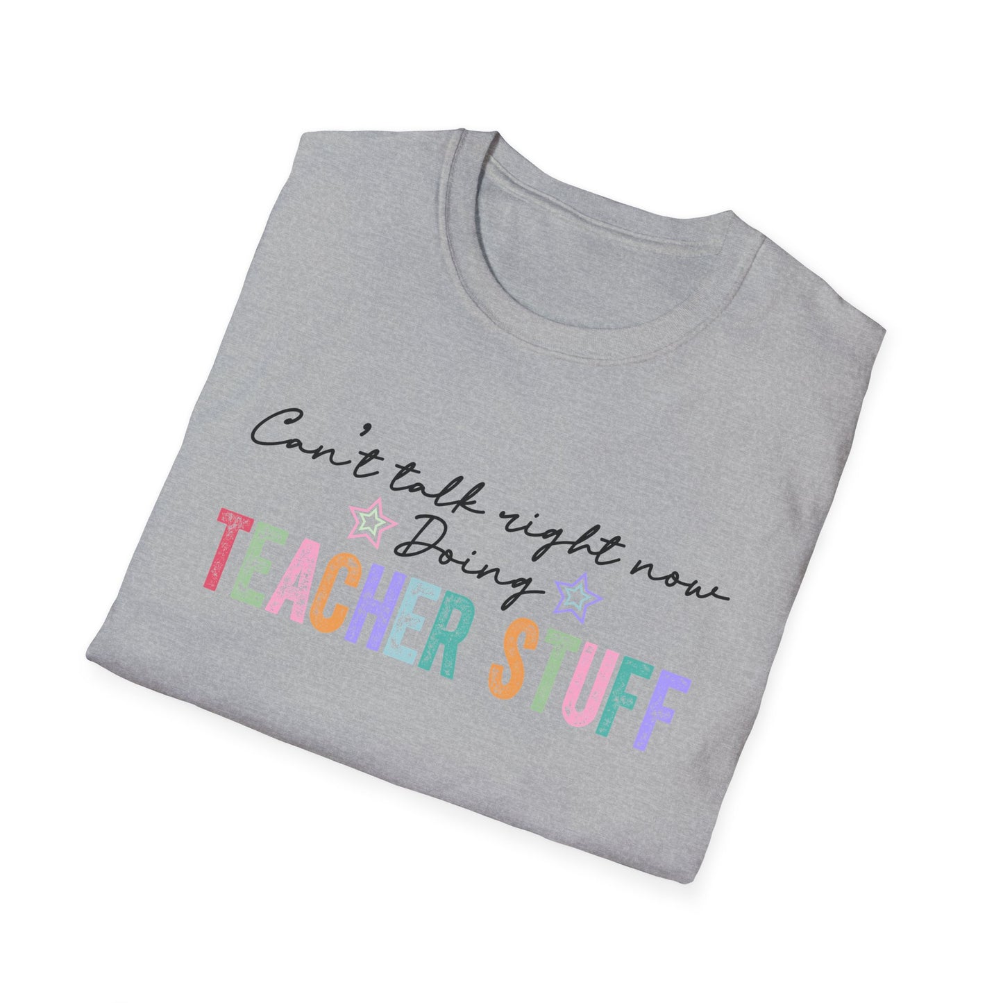 Teacher Vibes Unisex Softstyle T-Shirt - Perfect Gift for Educators, Back to School, Teacher Appreciation, Casual Wear, Classroom Style