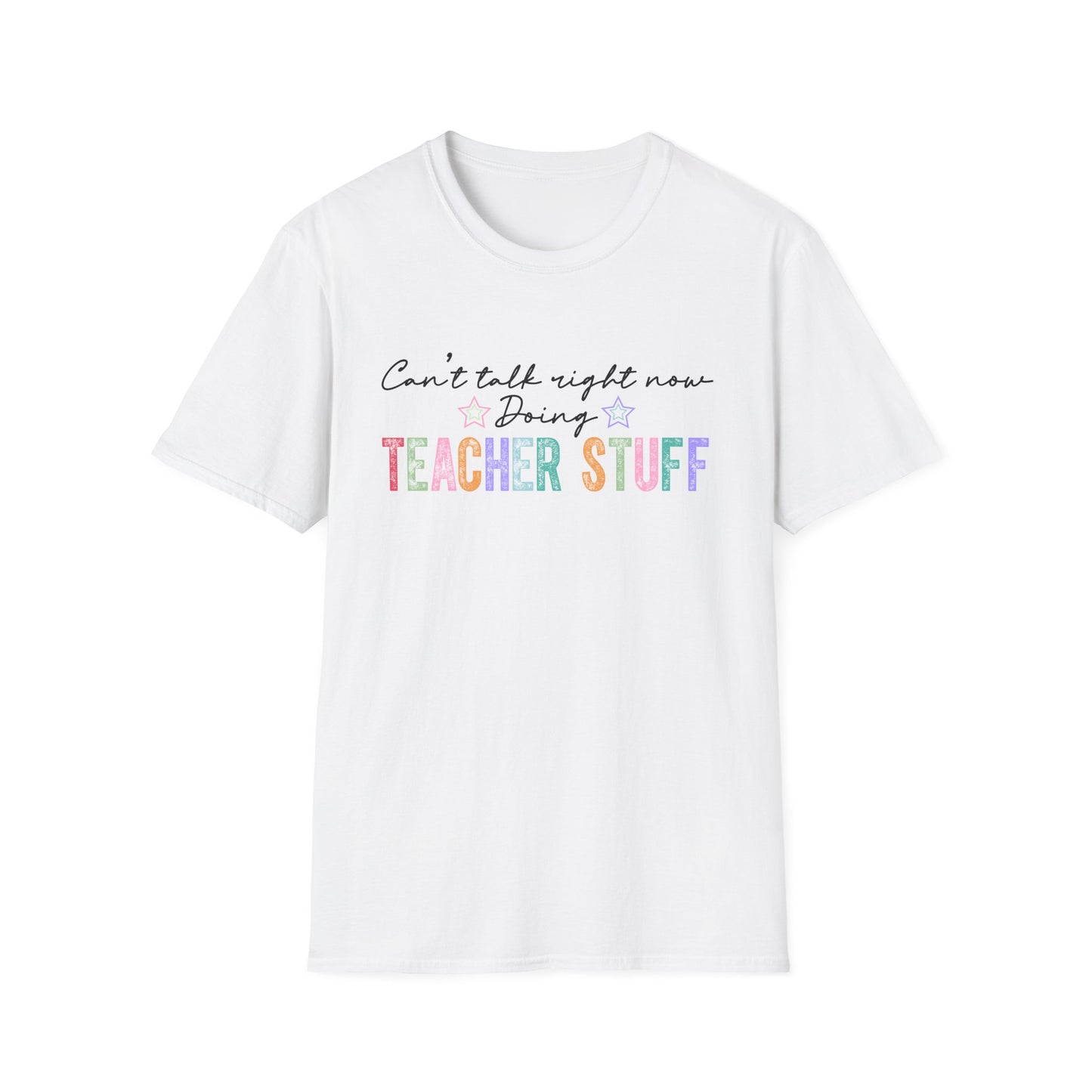 Teacher Vibes Unisex Softstyle T-Shirt - Perfect Gift for Educators, Back to School, Teacher Appreciation, Casual Wear, Classroom Style